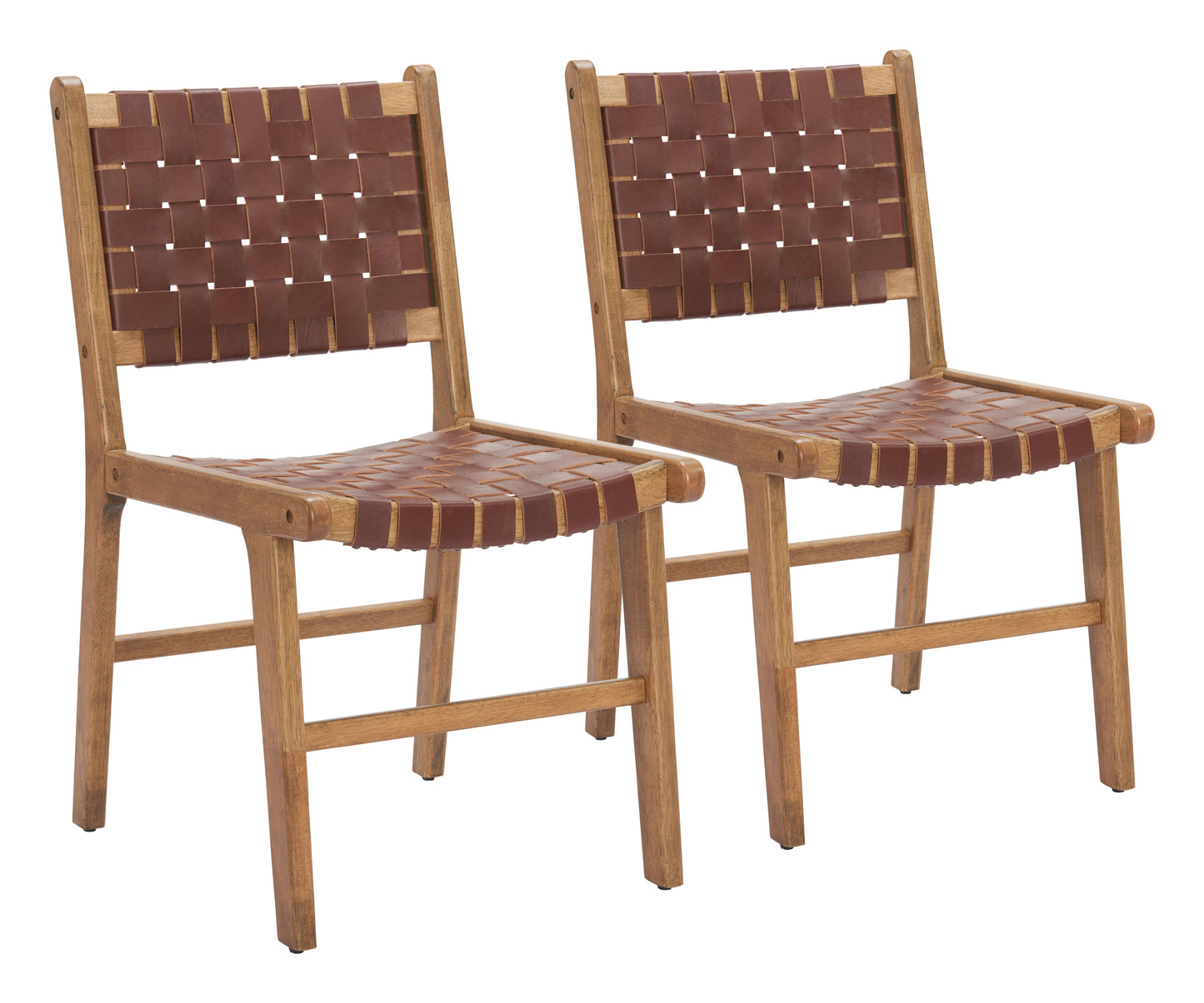 Feder Brown Dining Chair (Set of 2) - Ornate Home