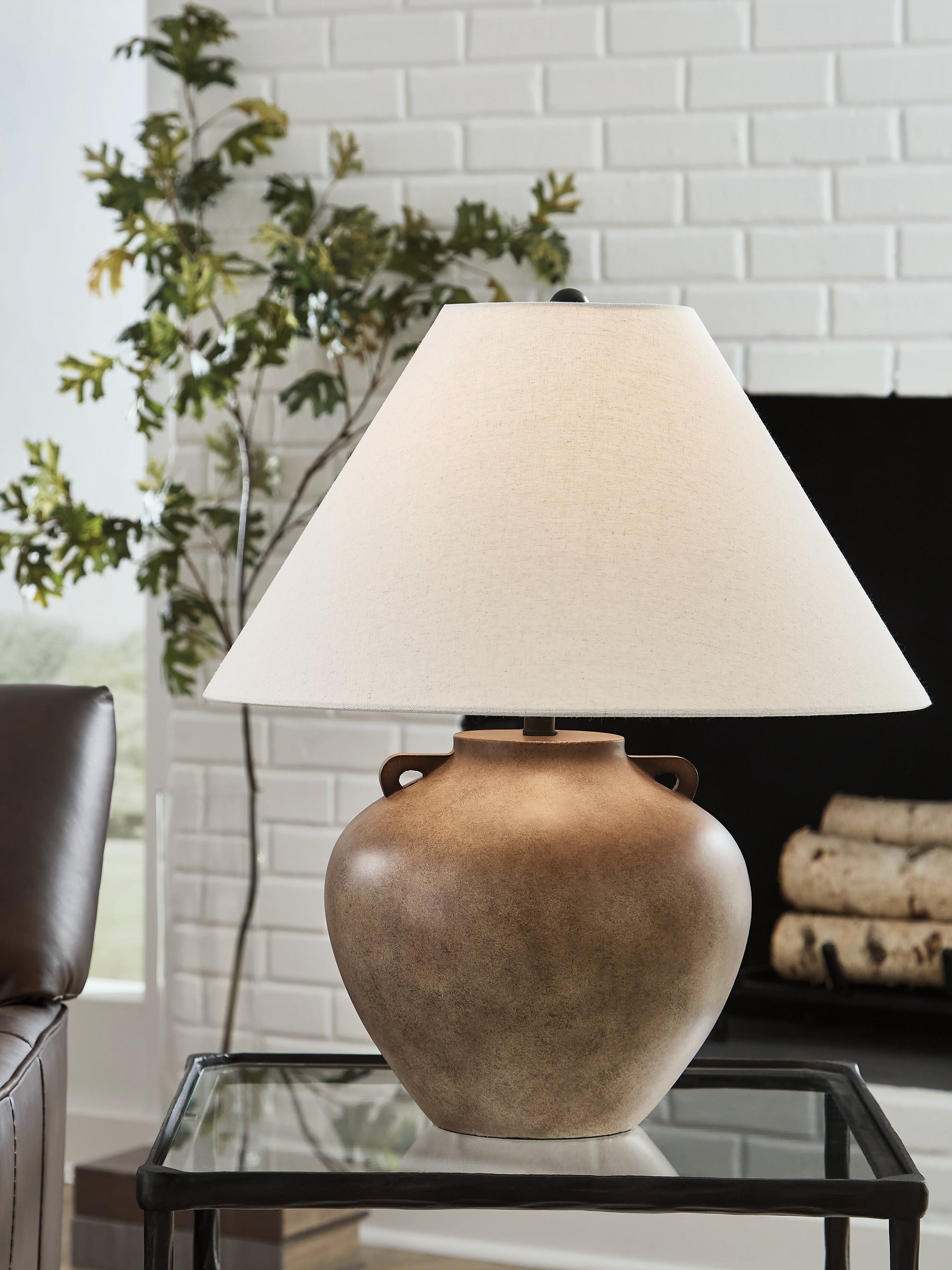 Ferrilby Antique Beige Table Lamp- Viva Furn