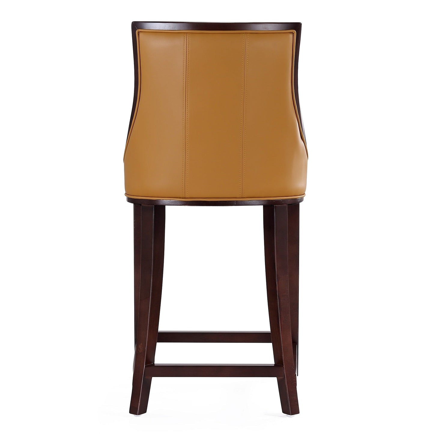 Fifth Ave Counter Stool in Camel and Dark Walnut (set of 3) - Ornate Home