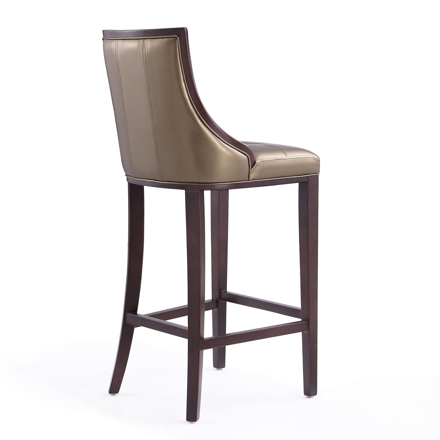 Fifth Avenue Bar Stool in Bronze and Walnut - Ornate Home