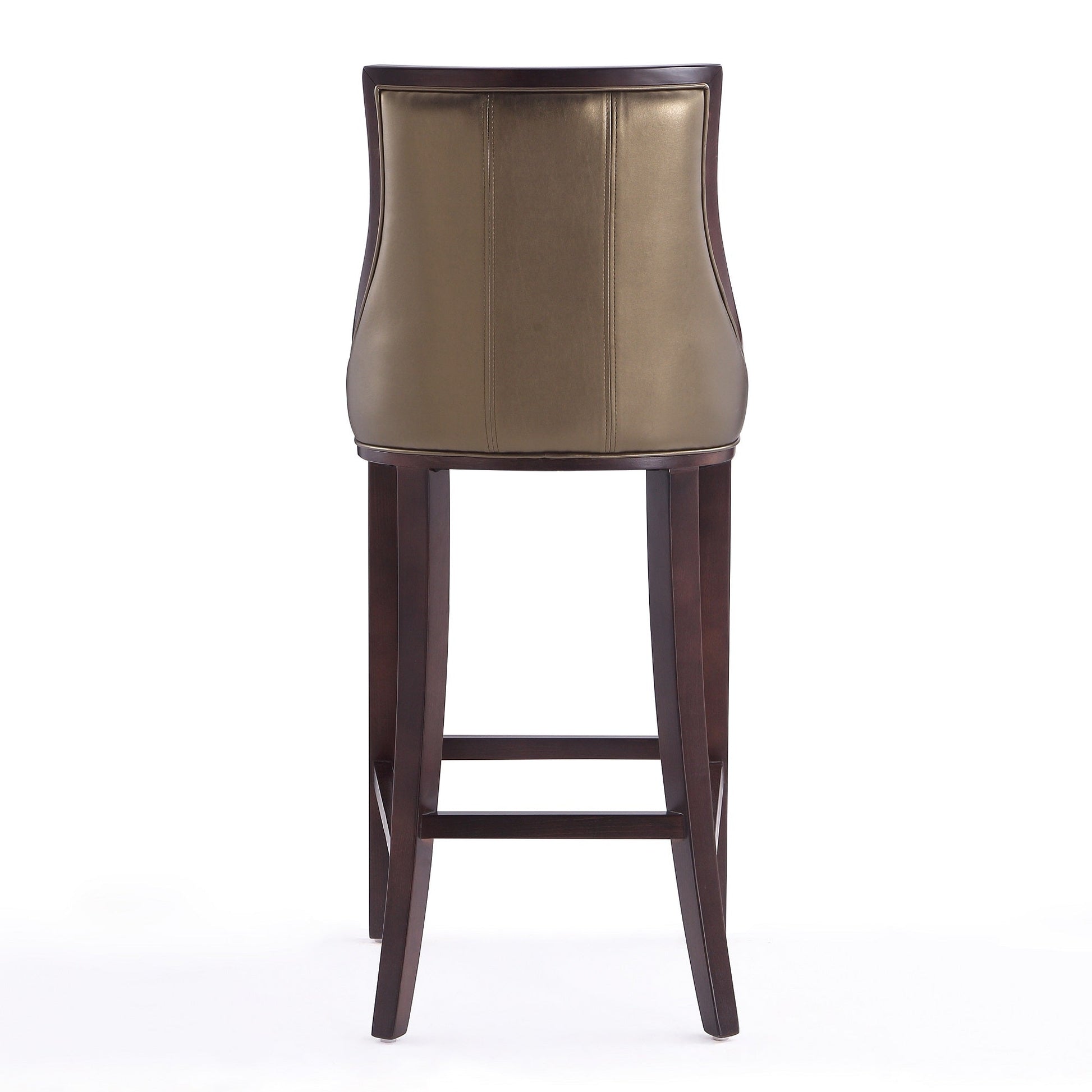 Fifth Avenue Bar Stool in Bronze and Walnut (set of 3) - Ornate Home