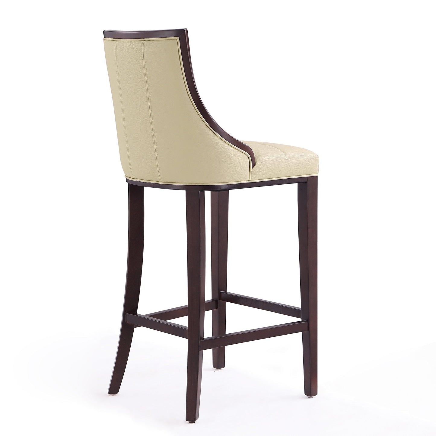 Fifth Avenue Bar Stool in Cream and Walnut (set of 2) - Ornate Home