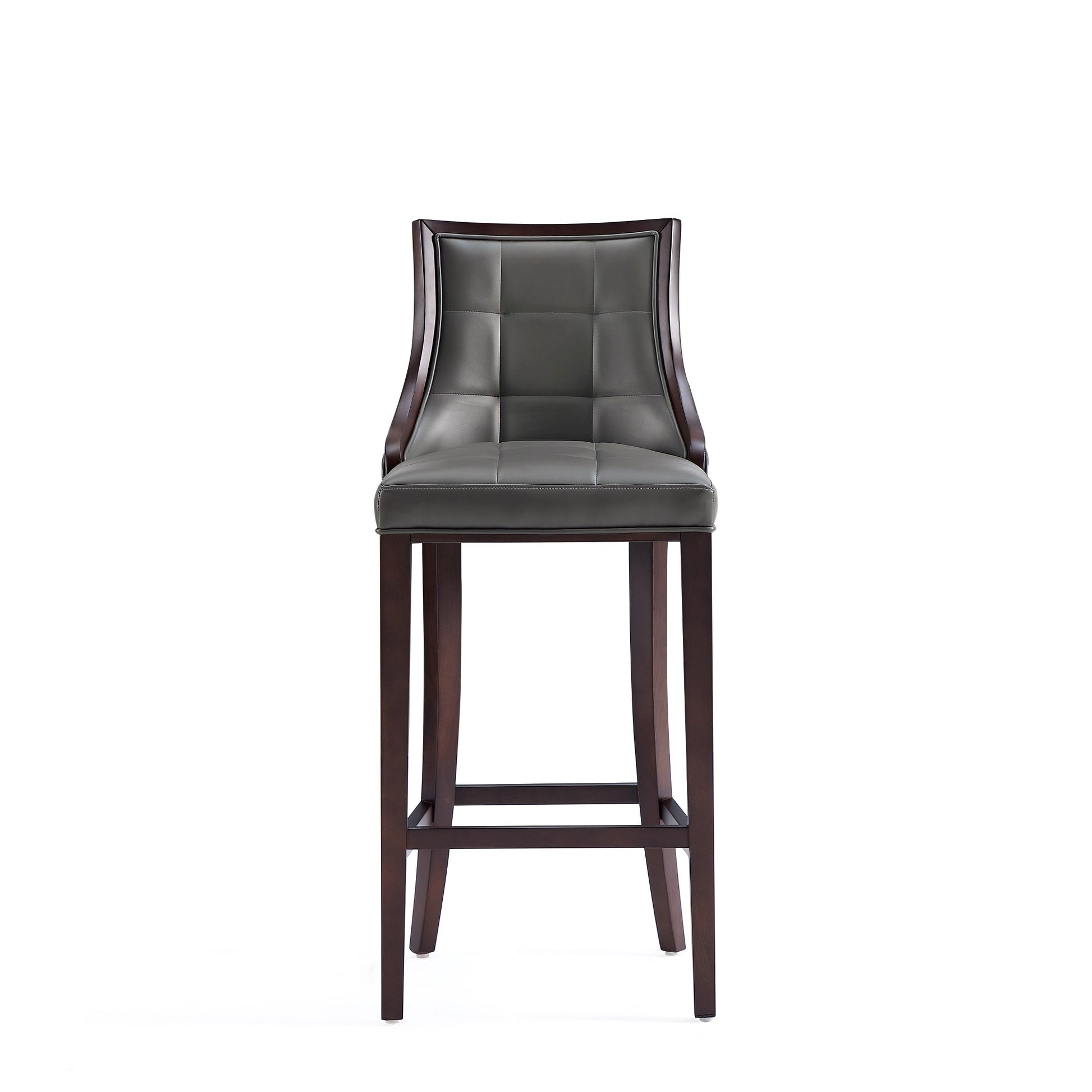 Fifth Avenue Faux Leather Barstool in Pebble Grey - Ornate Home
