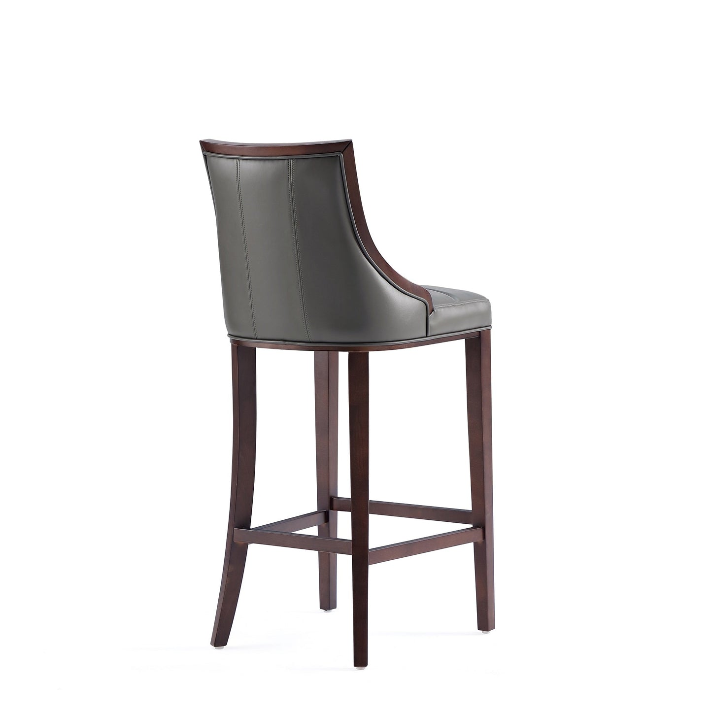 Fifth Avenue Faux Leather Barstool in Pebble Grey (set of 2) - Ornate Home