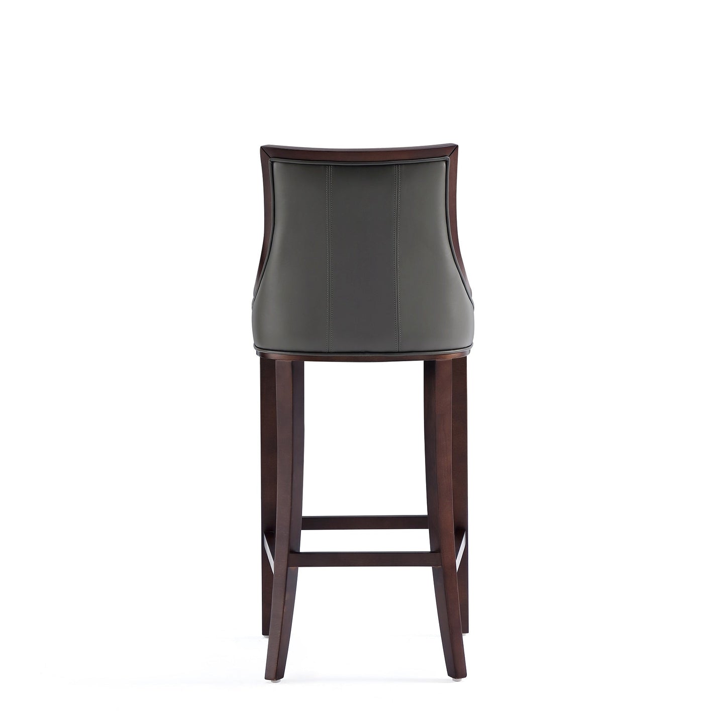 Fifth Avenue Faux Leather Barstool in Pebble Grey (set of 2) - Ornate Home
