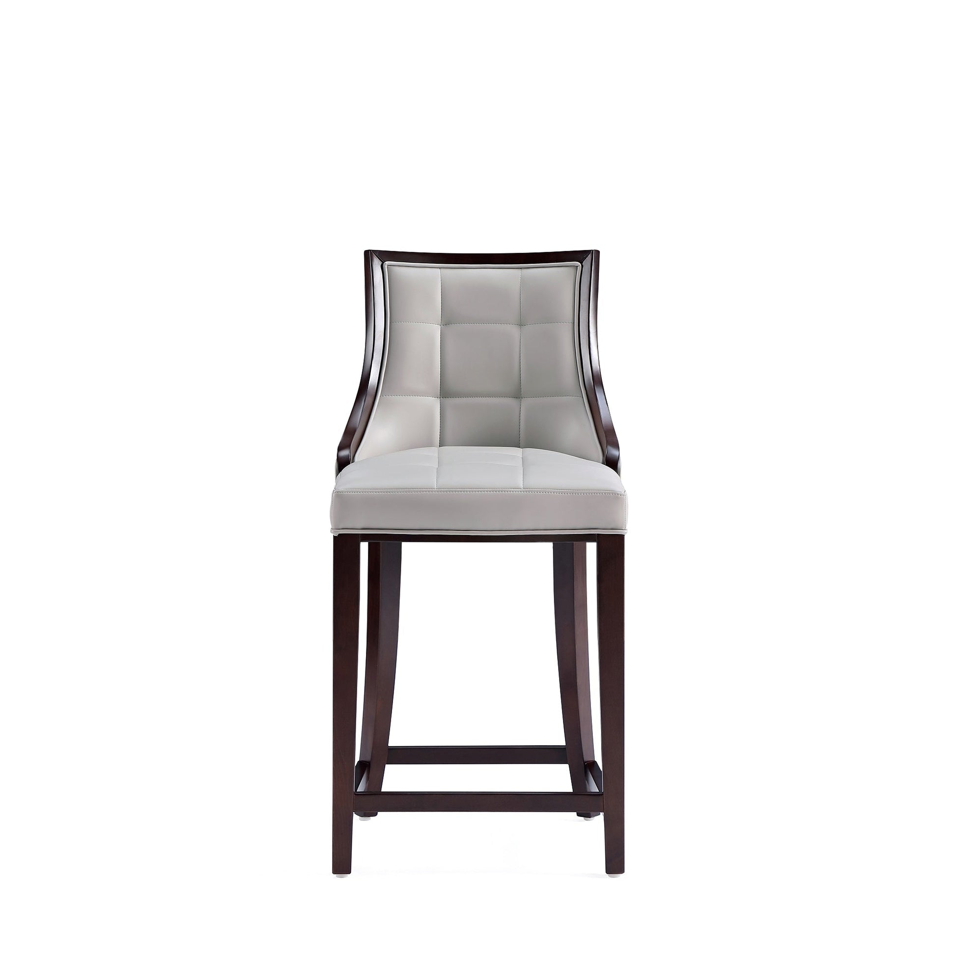 Fifth Avenue Faux Leather Counter Stool in Light Grey (set of 2) - Ornate Home