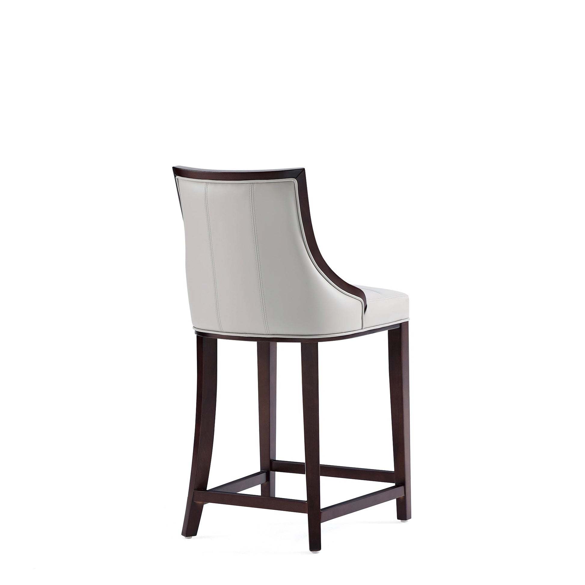 Fifth Avenue Faux Leather Counter Stool in Light Grey (set of 2) - Ornate Home