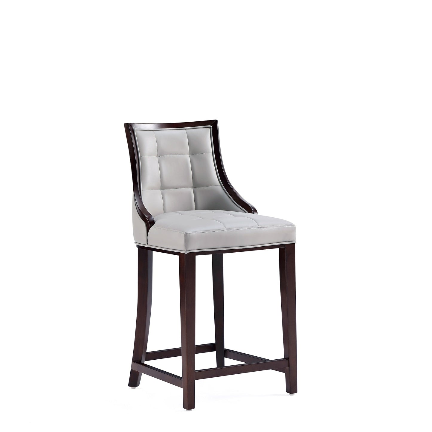 Fifth Avenue Faux Leather Counter Stool in Light Grey (set of 3) - Ornate Home