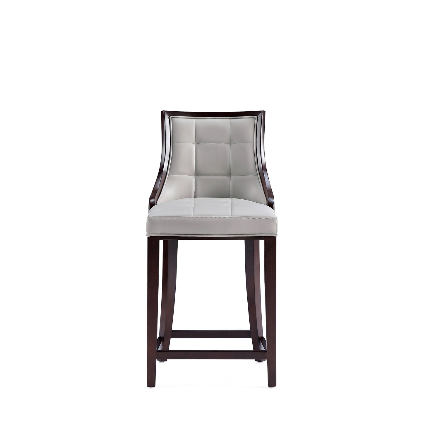 Fifth Avenue Faux Leather Counter Stool in Light Grey (set of 3) - Ornate Home