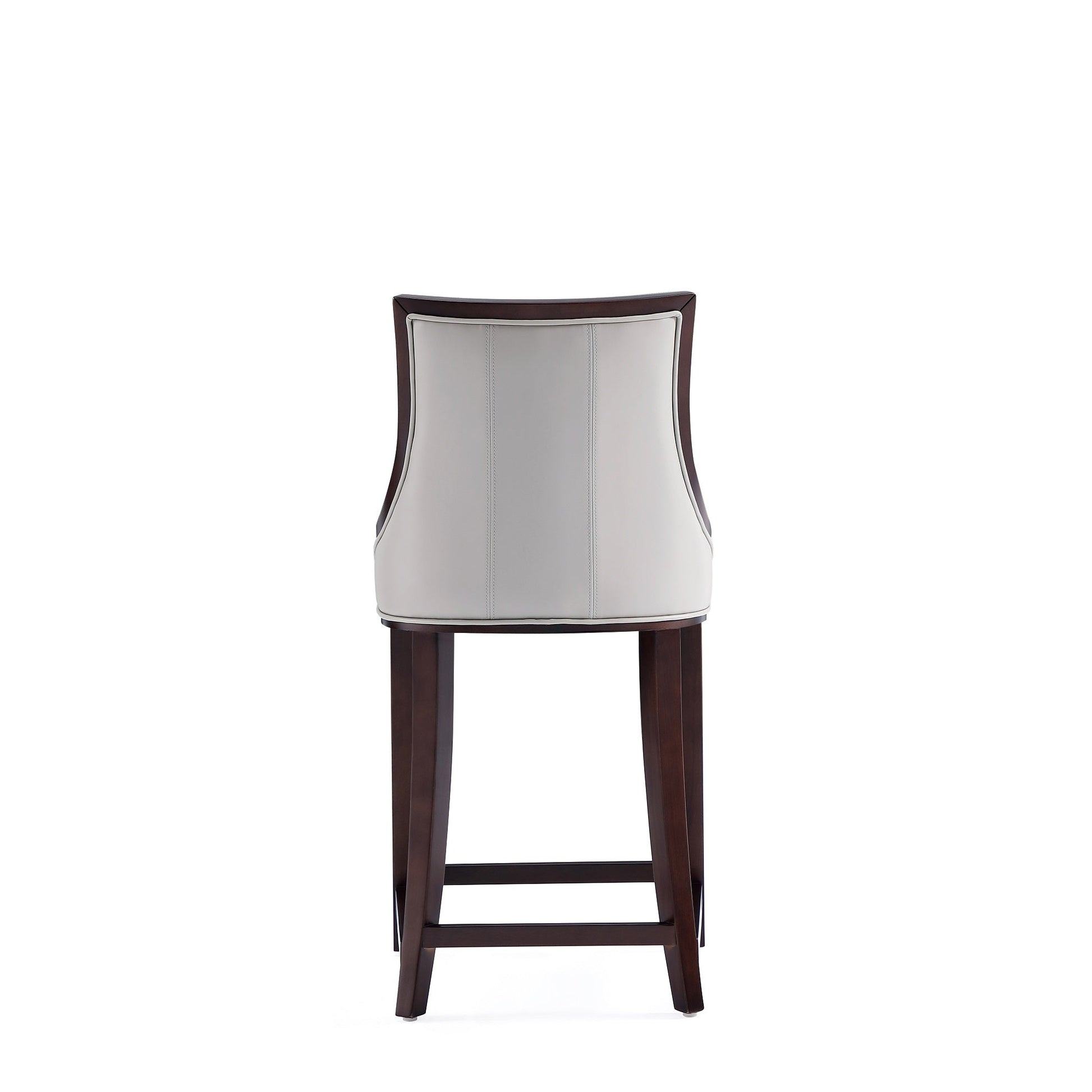 Fifth Avenue Faux Leather Counter Stool in Light Grey (set of 3) - Ornate Home