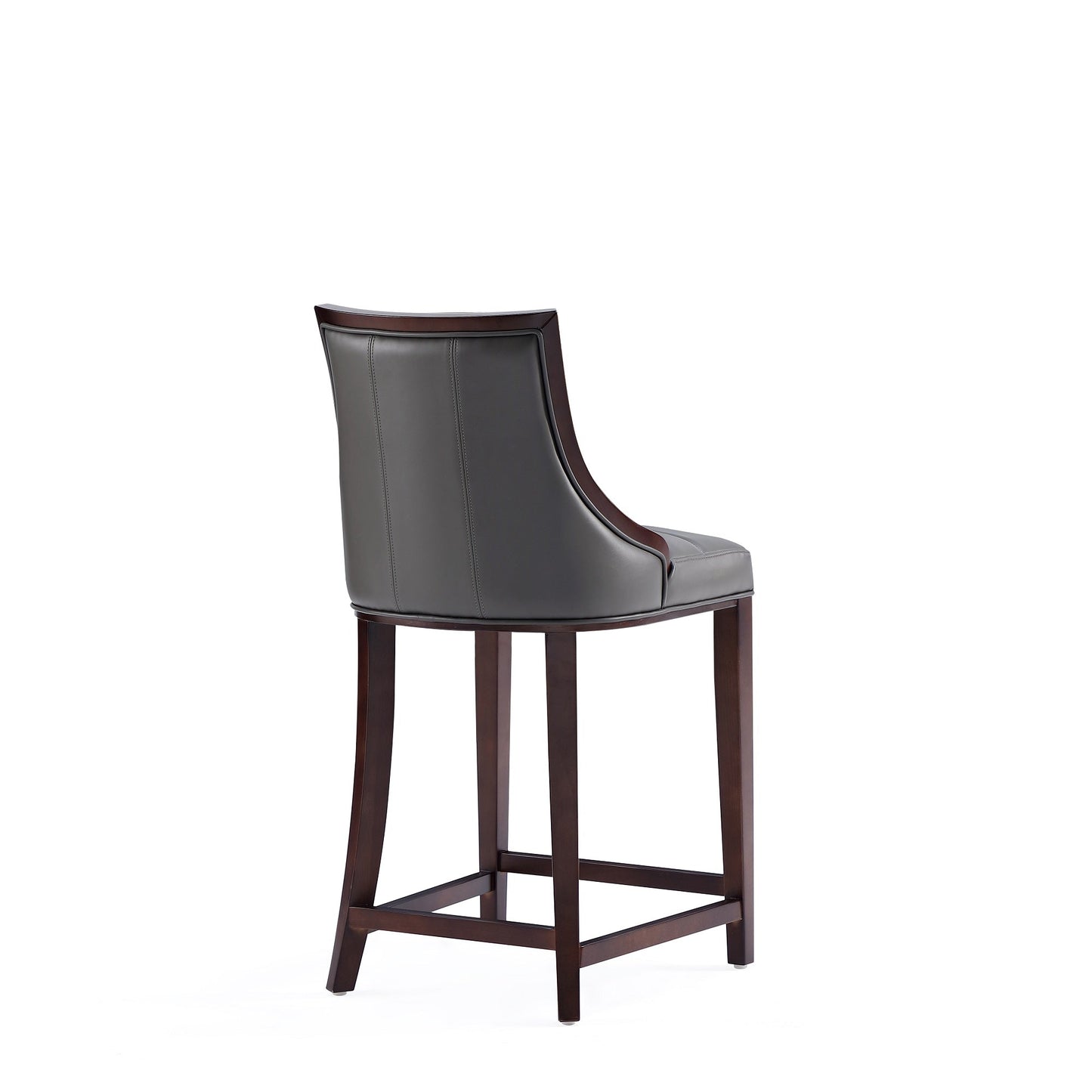 Fifth Avenue Faux Leather Counter Stool in Pebble Grey - Ornate Home