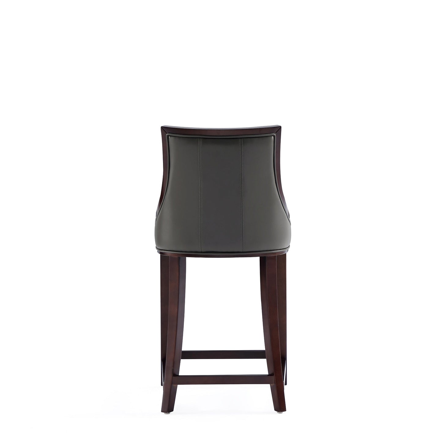 Fifth Avenue Faux Leather Counter Stool in Pebble Grey (set of 2) - Ornate Home