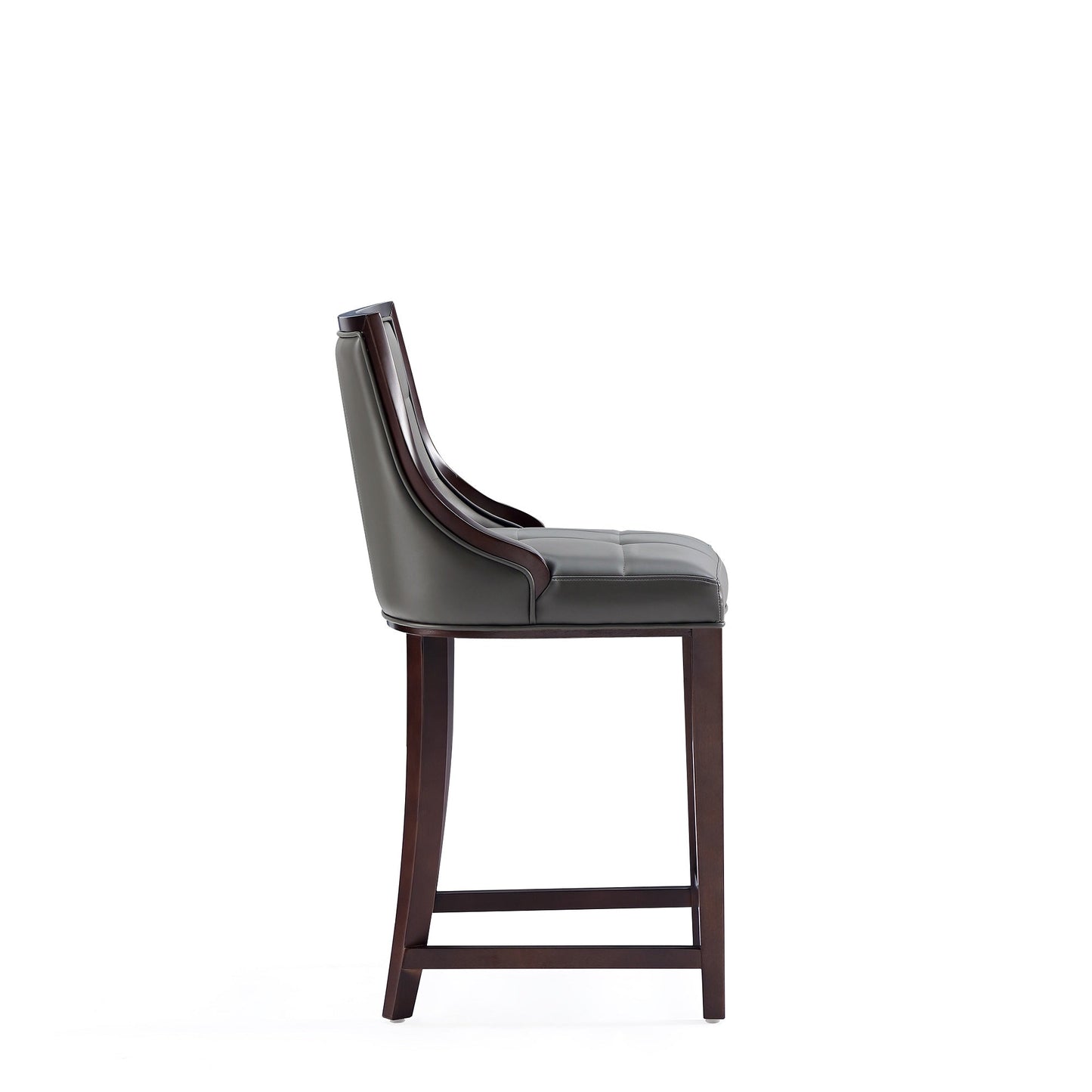 Fifth Avenue Faux Leather Counter Stool in Pebble Grey (set of 3) - Ornate Home