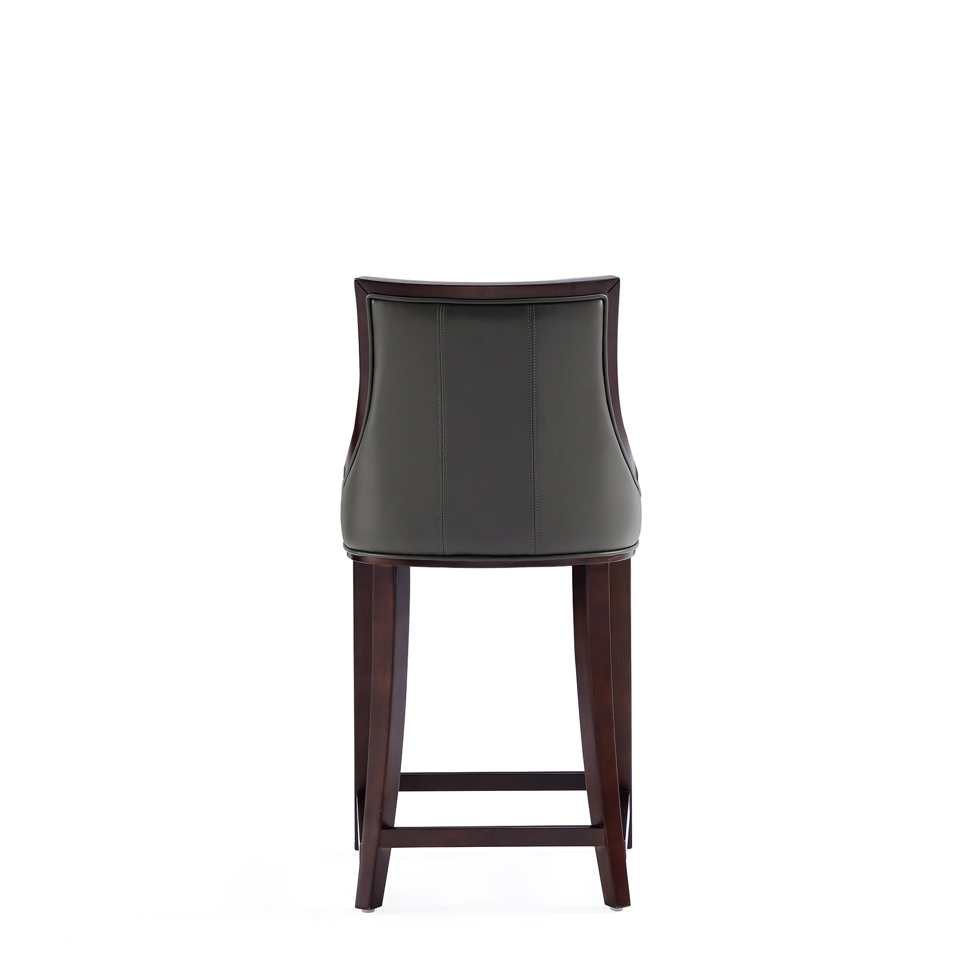 Fifth Avenue Faux Leather Counter Stool in Pebble Grey (set of 3) - Ornate Home