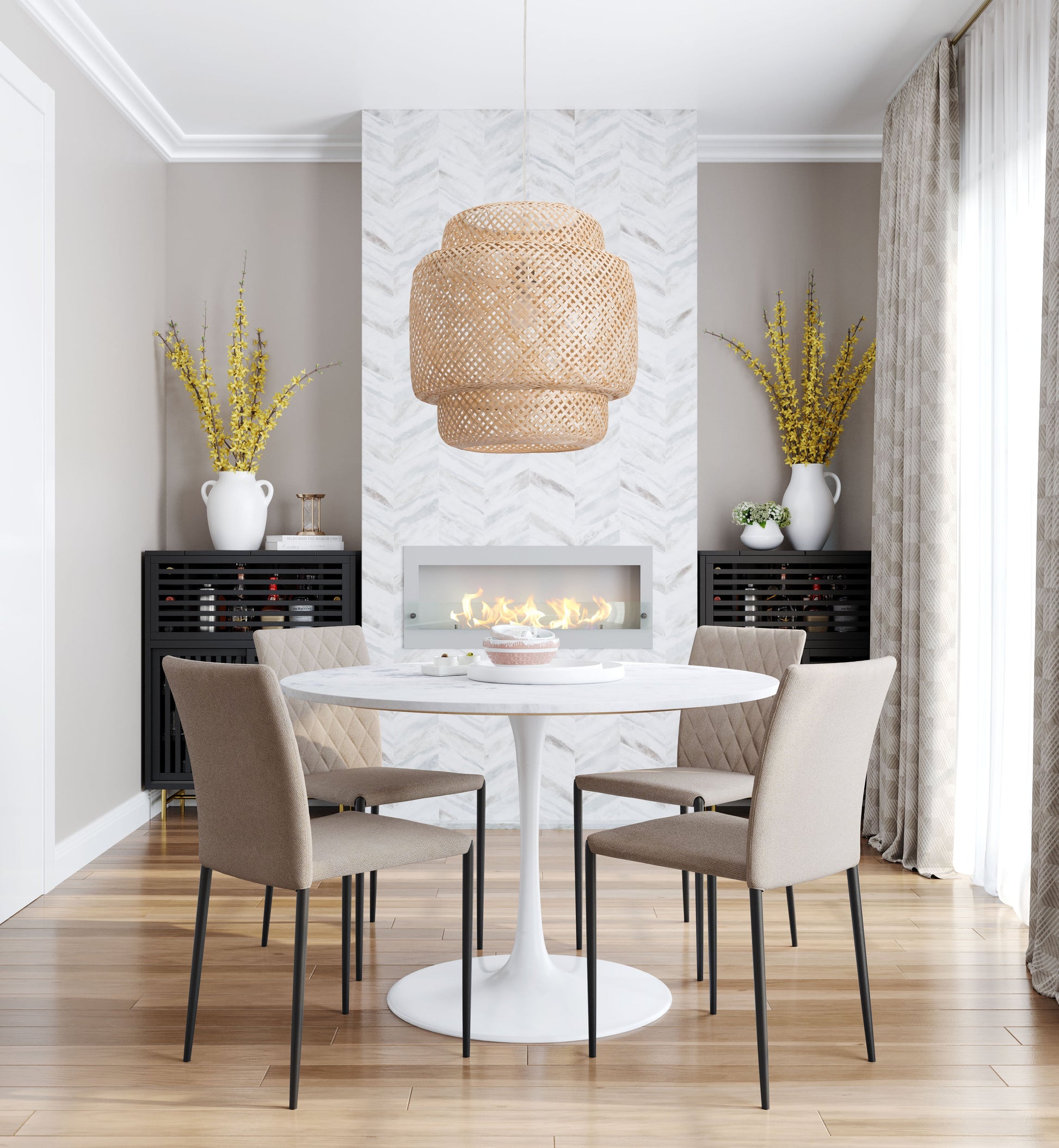Finch Natural Ceiling Lamp - Ornate Home
