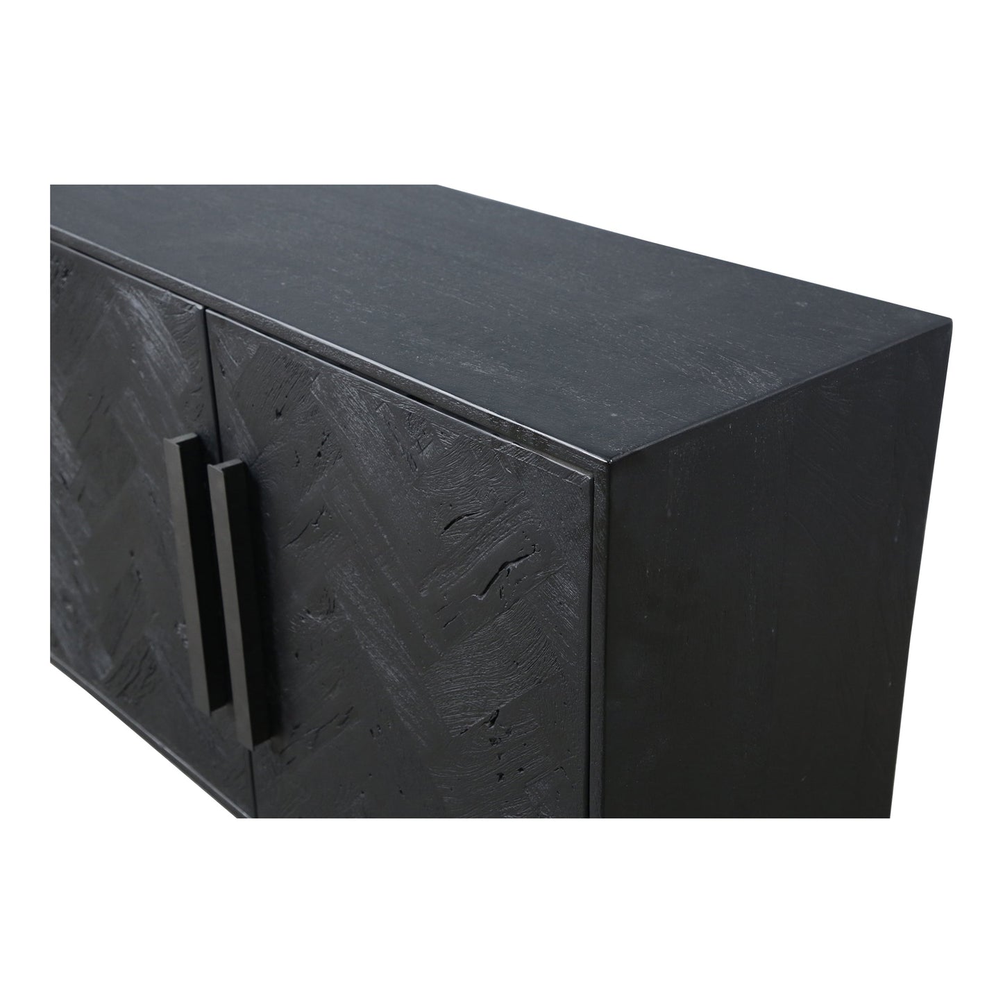 Fishbone Black Sideboard - Ornate Home