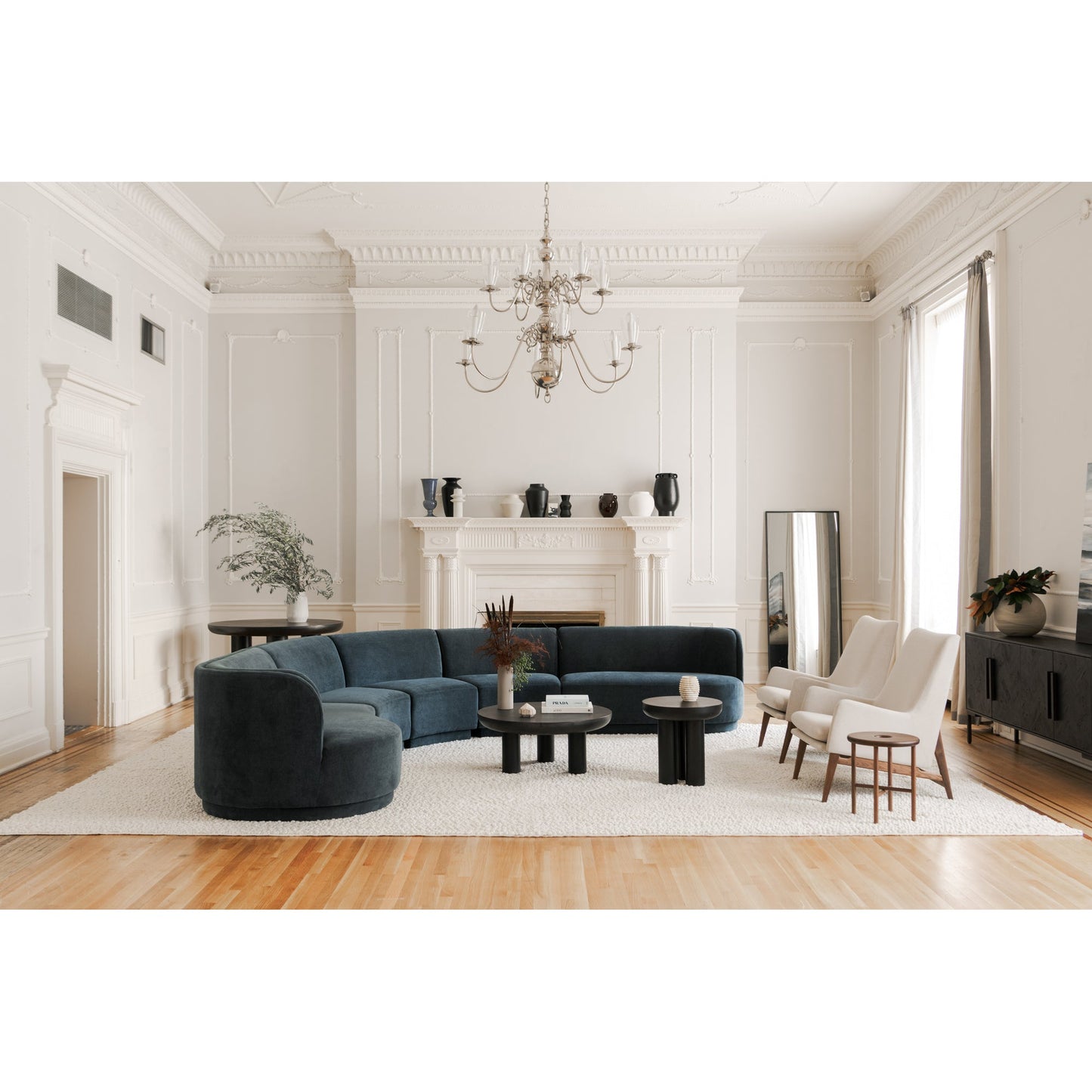 Fishbone Black Sideboard - Ornate Home