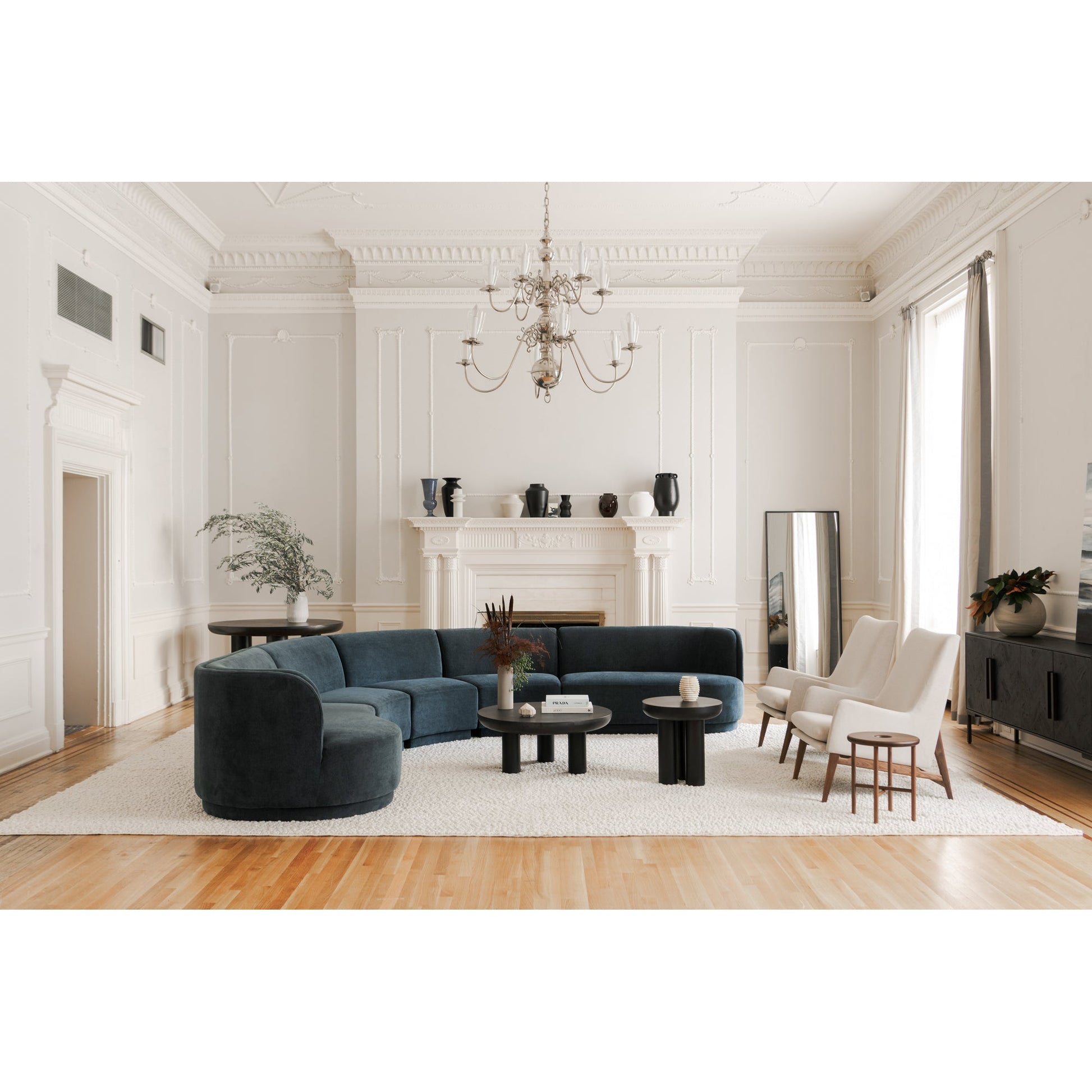 Fishbone Black Sideboard - Ornate Home