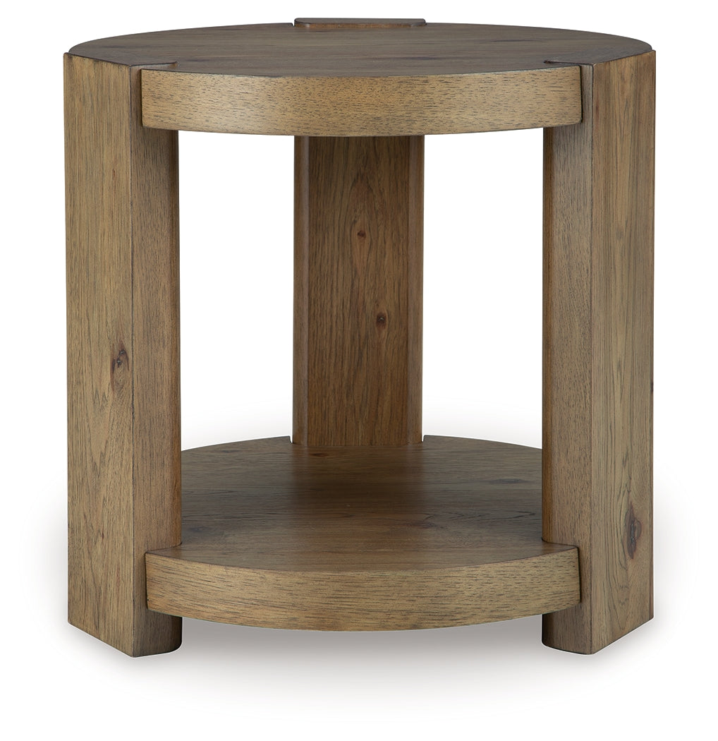 Flangren Light Brown End Table- Viva Furn