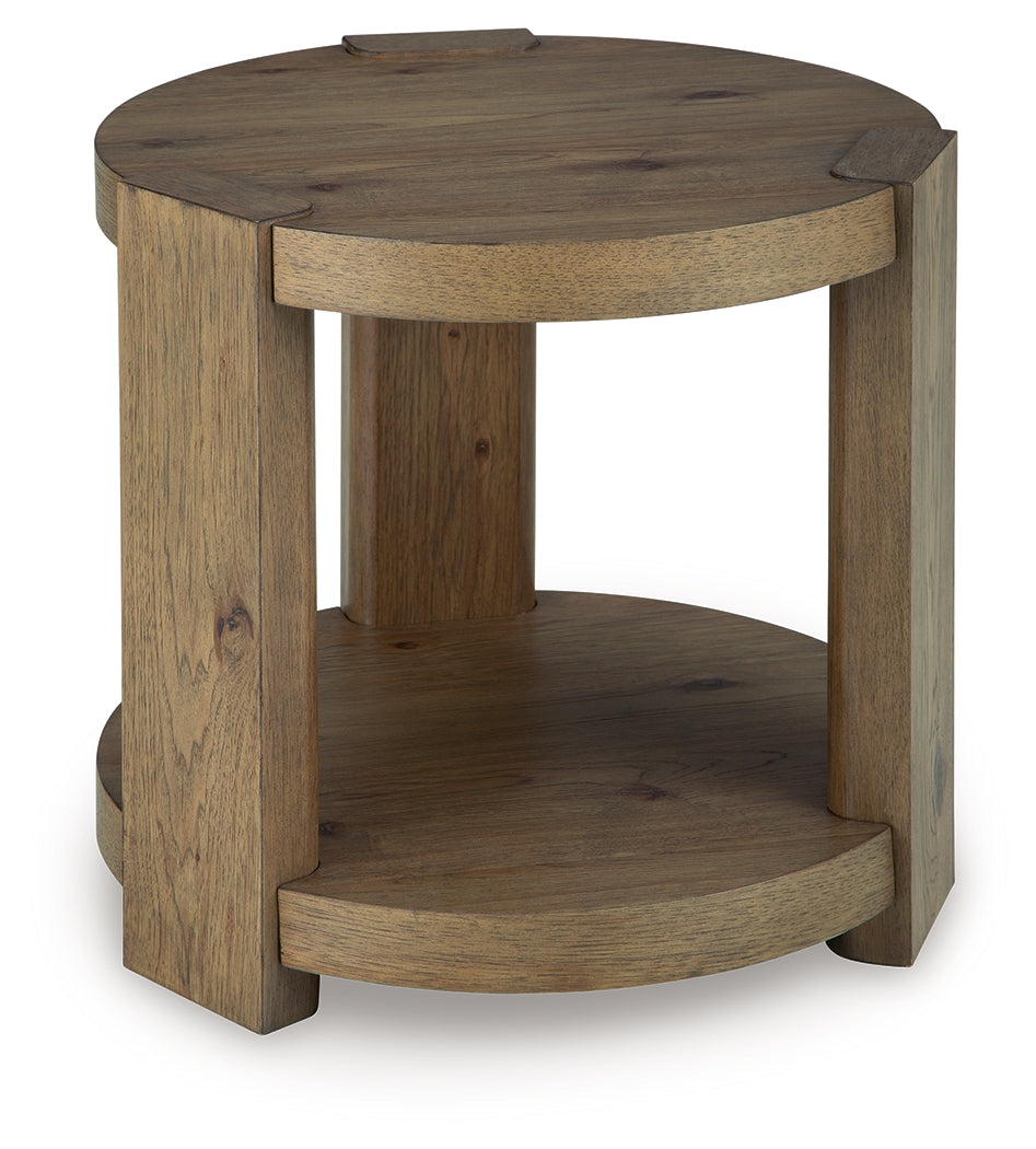 Flangren Light Brown End Table- Viva Furn