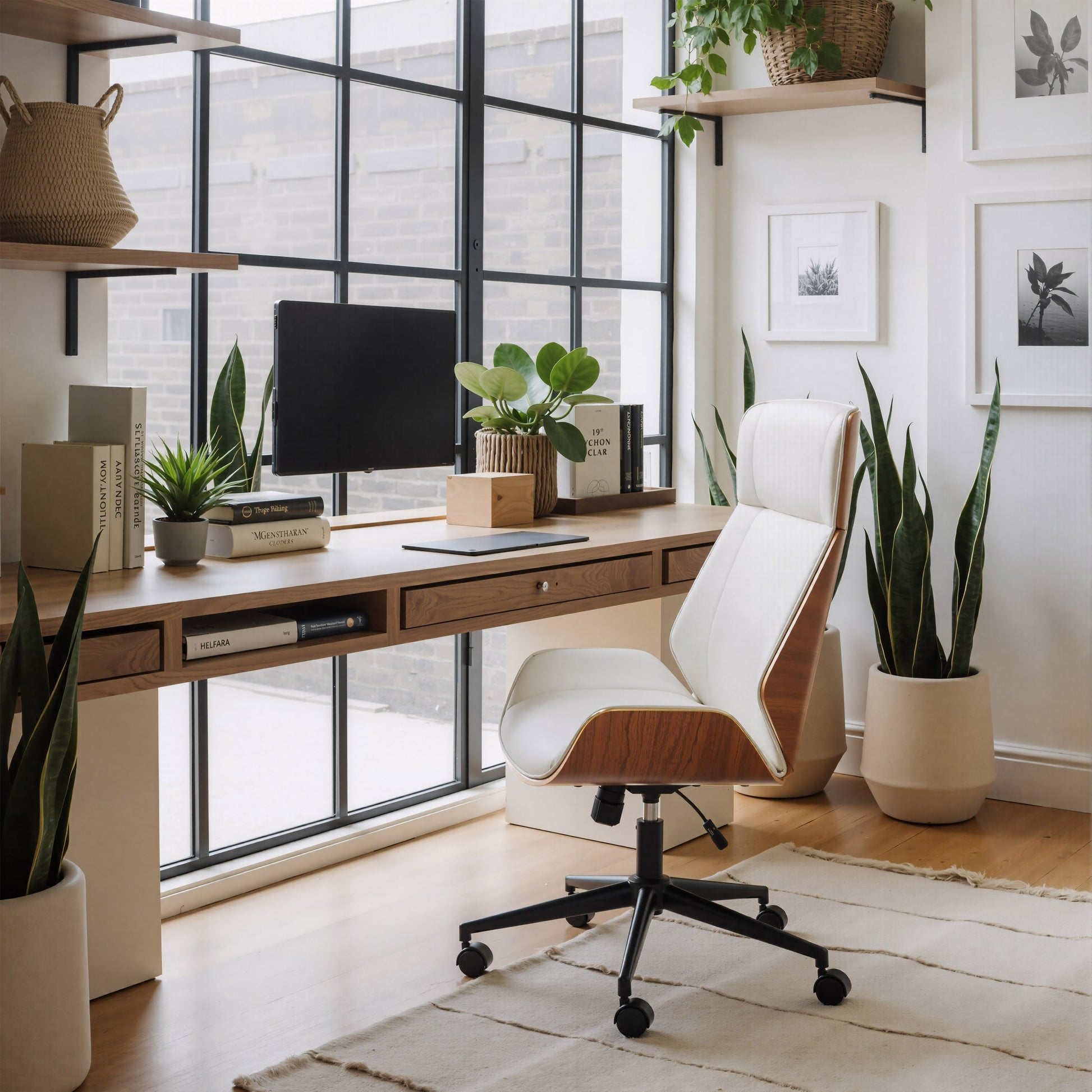 Flex White High Back Office Chair - Ornate Home