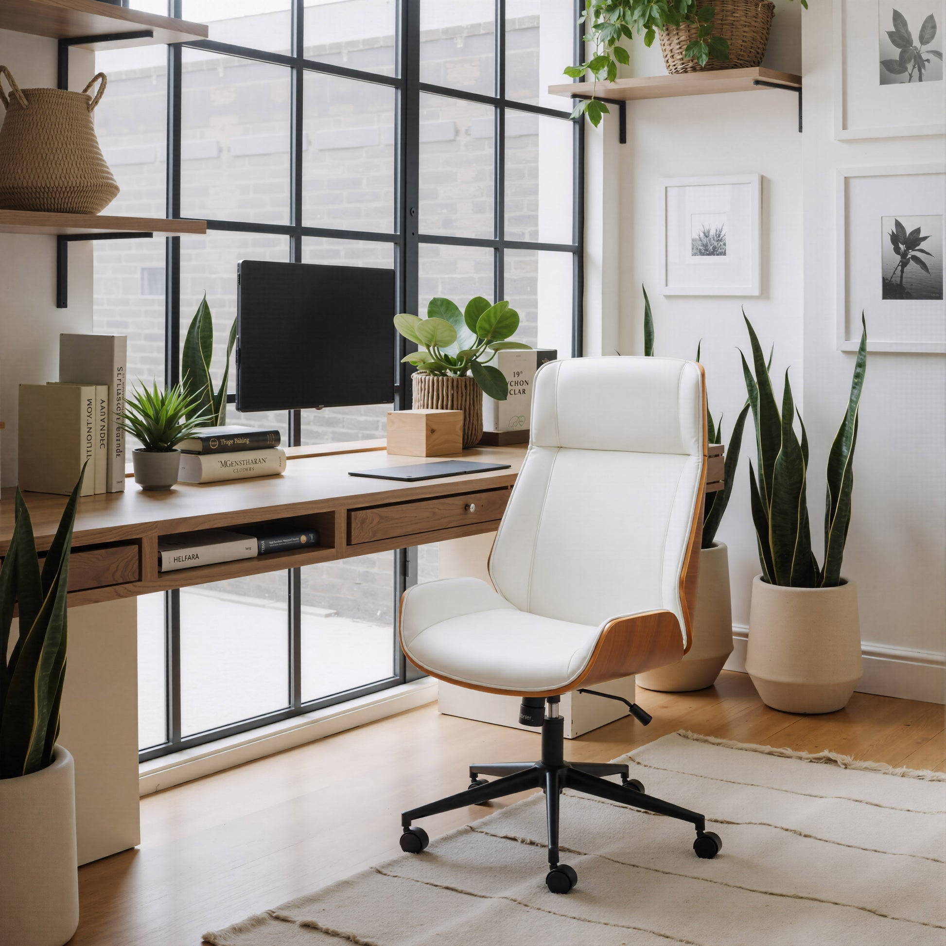 Flex White High Back Office Chair - Ornate Home