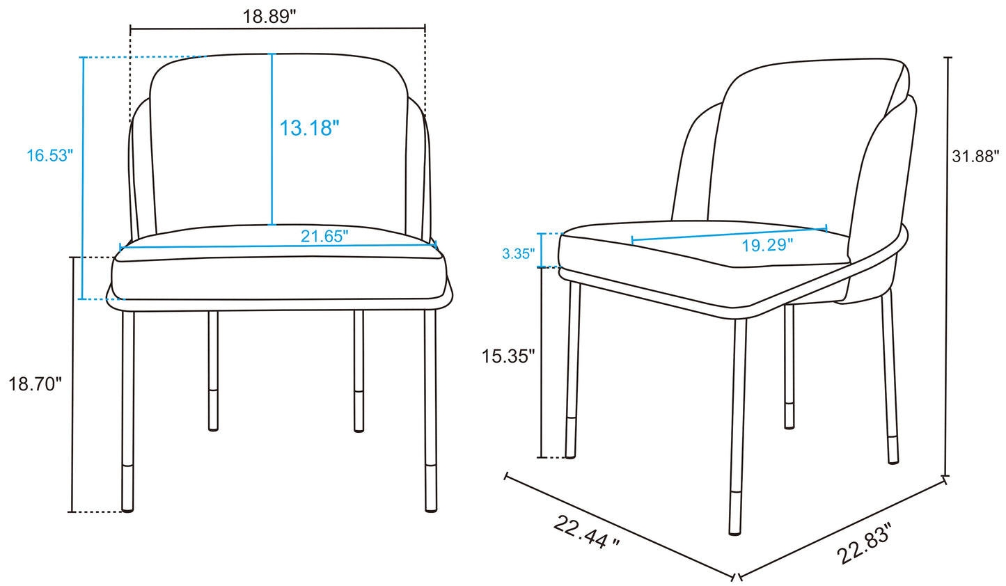 Flor Dining Chair in Black - Ornate Home