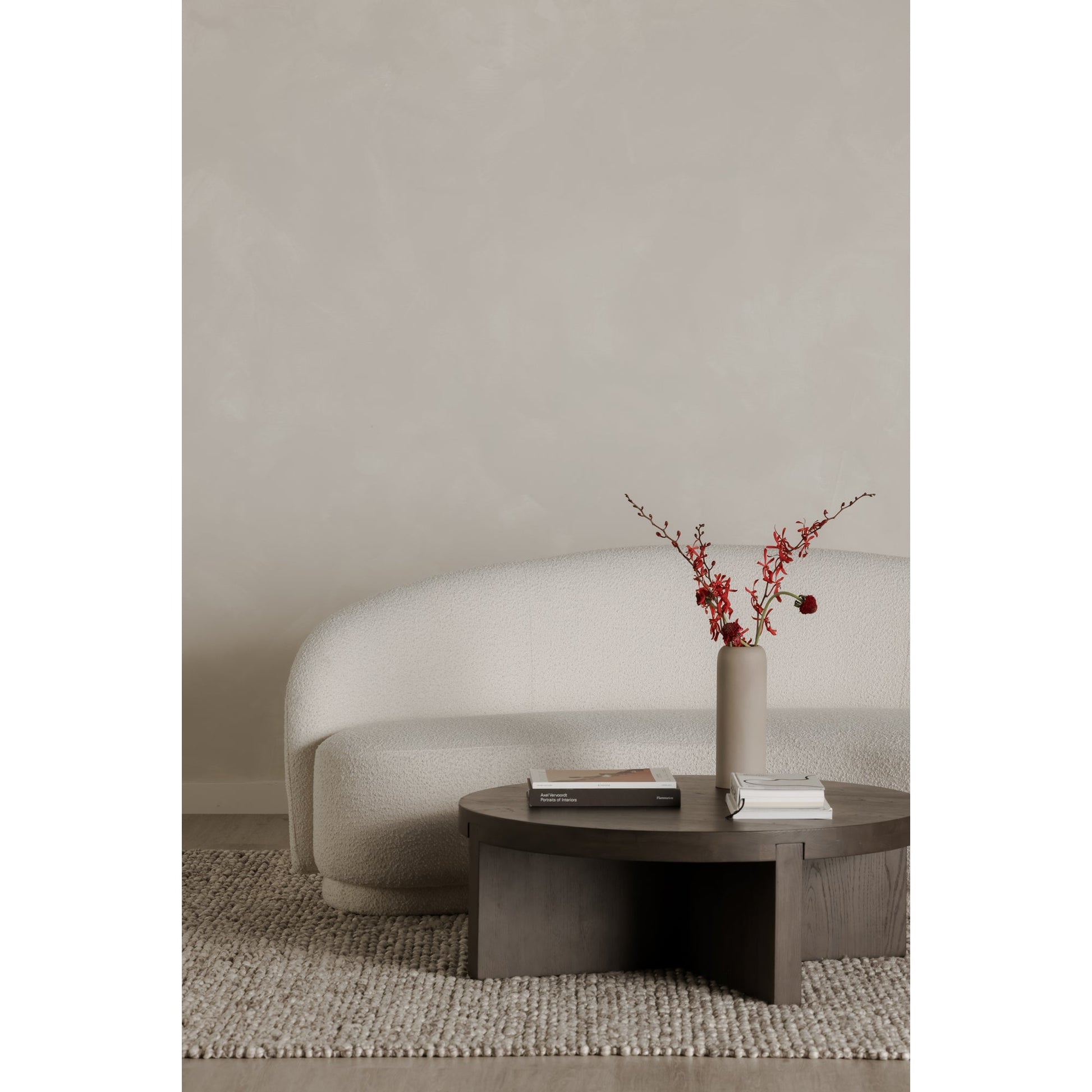 Folke Dark Brown Round Coffee Table - Ornate Home