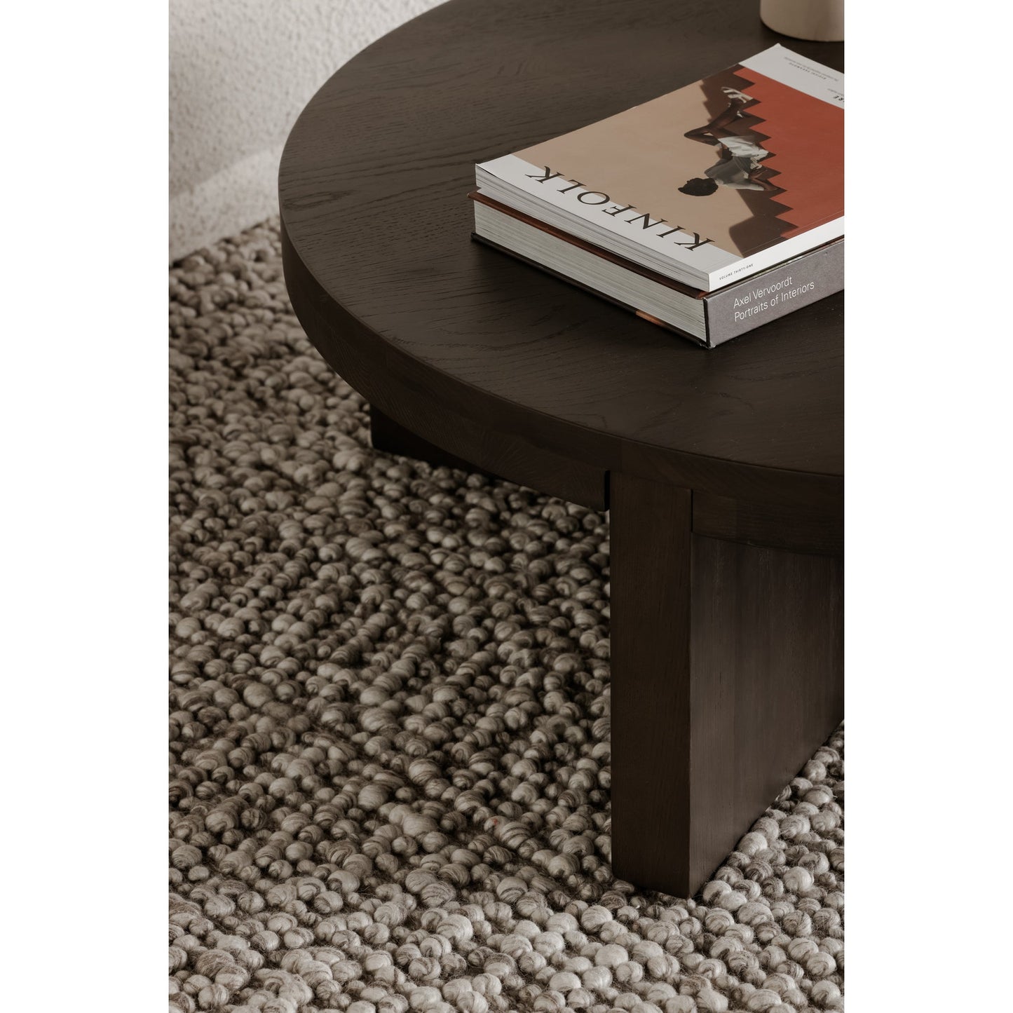 Folke Dark Brown Round Coffee Table - Ornate Home