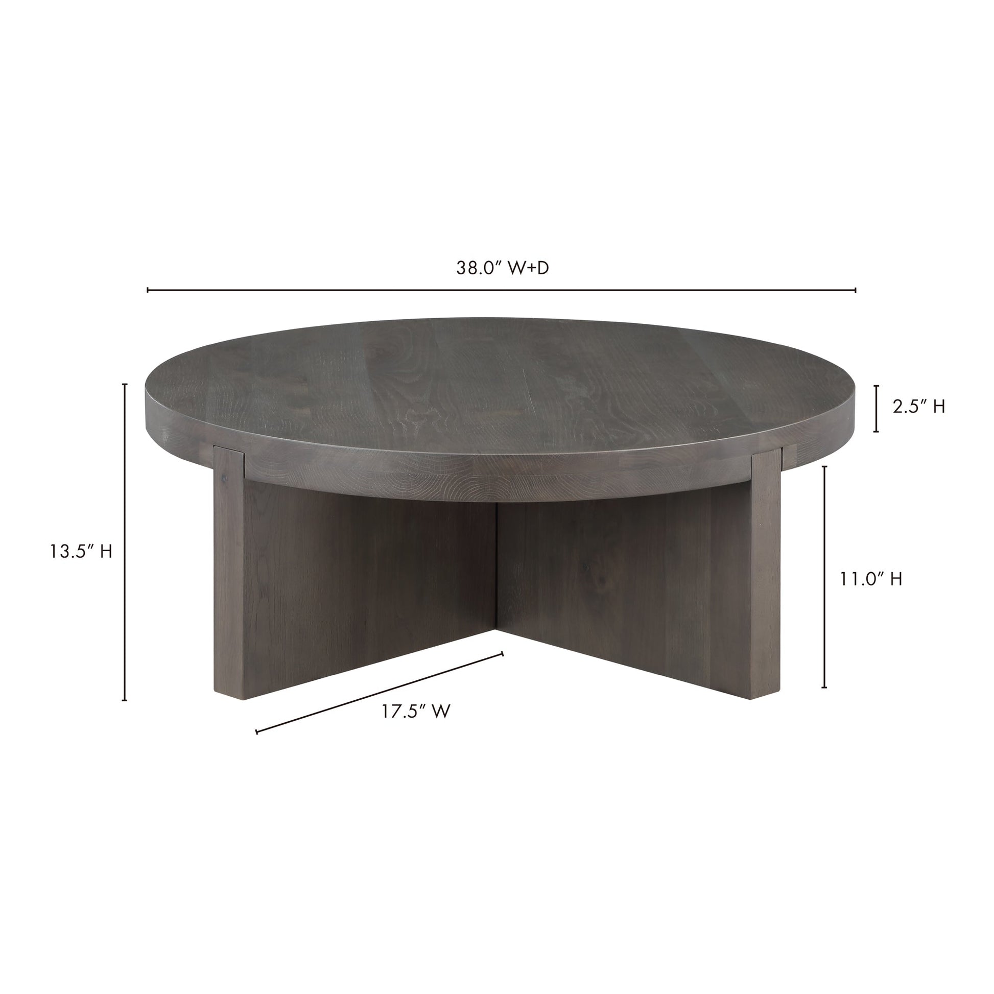 Folke Dark Brown Round Coffee Table - Ornate Home