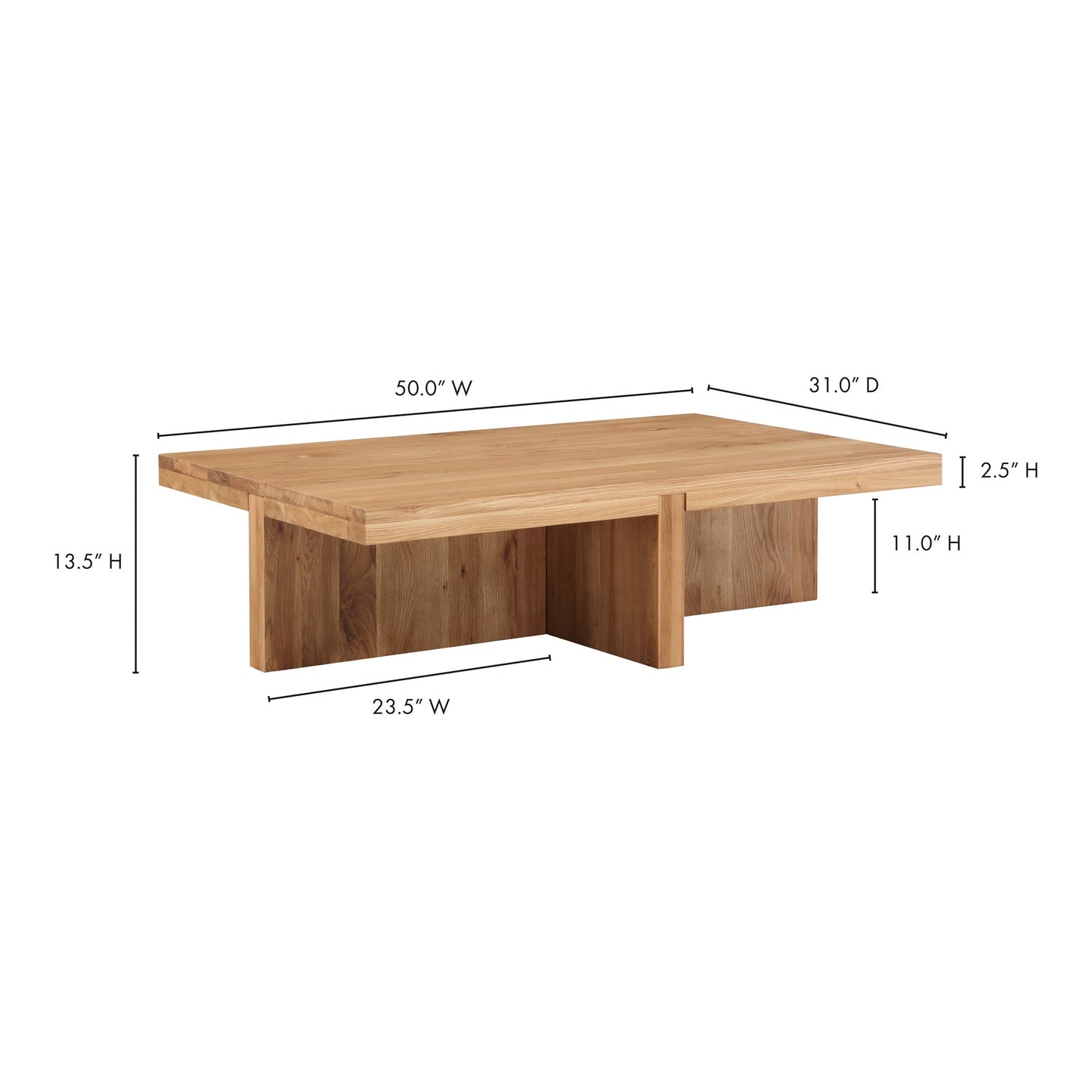 Folke Natural Rectangular Coffee Table - Ornate Home