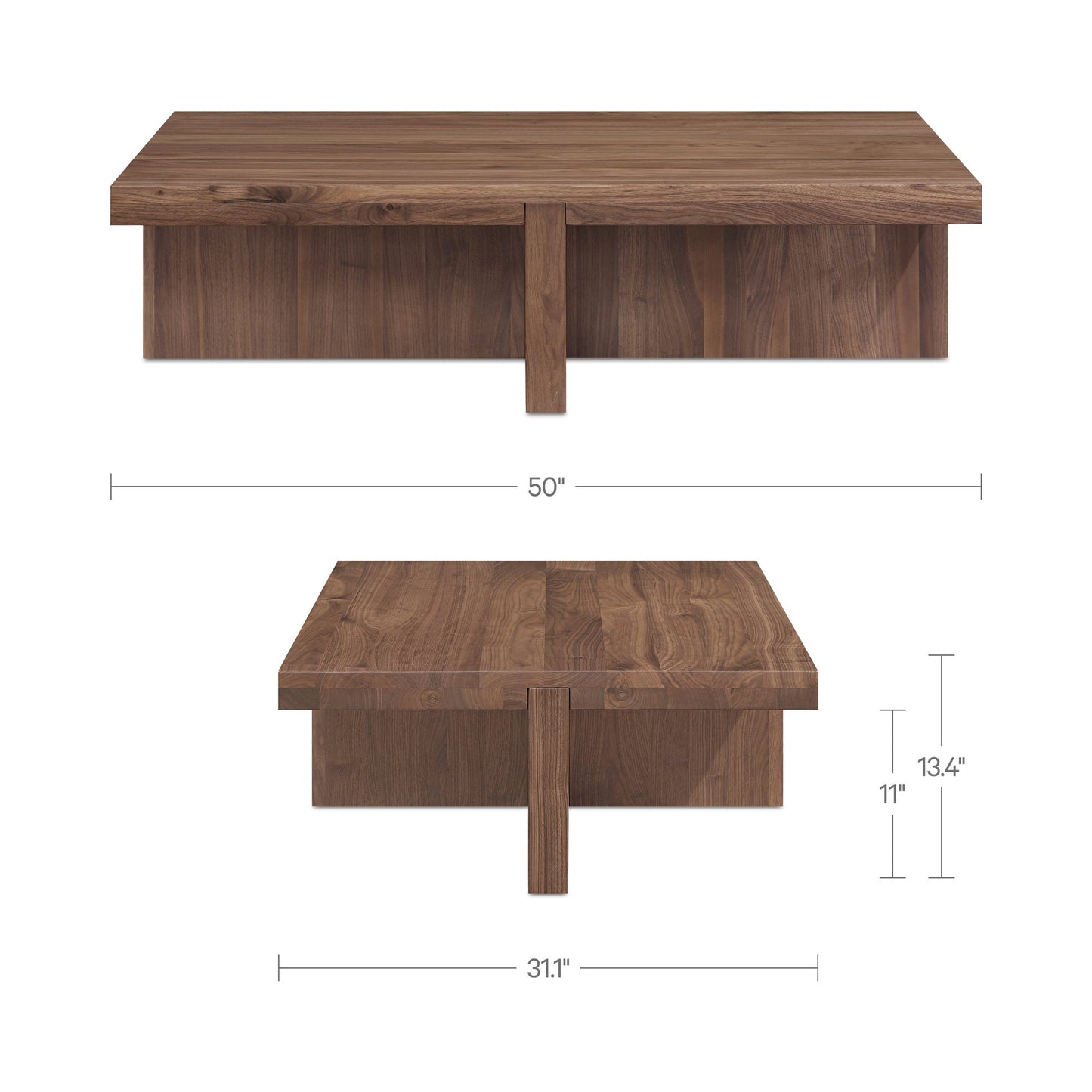 Folke Walnut Coffee Table - Ornate Home
