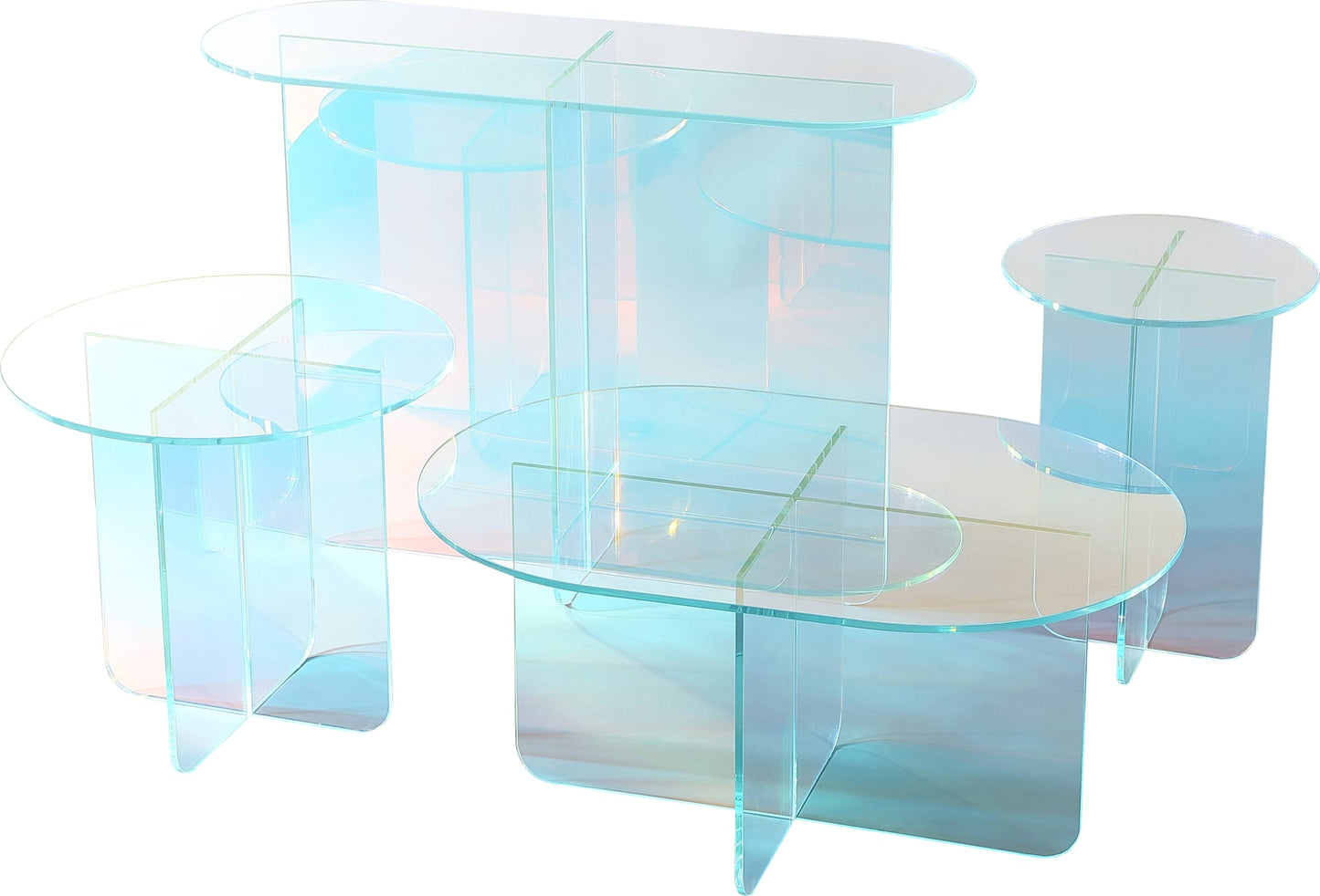 Fomo Iridescent Glass Large End Table - Ornate Home