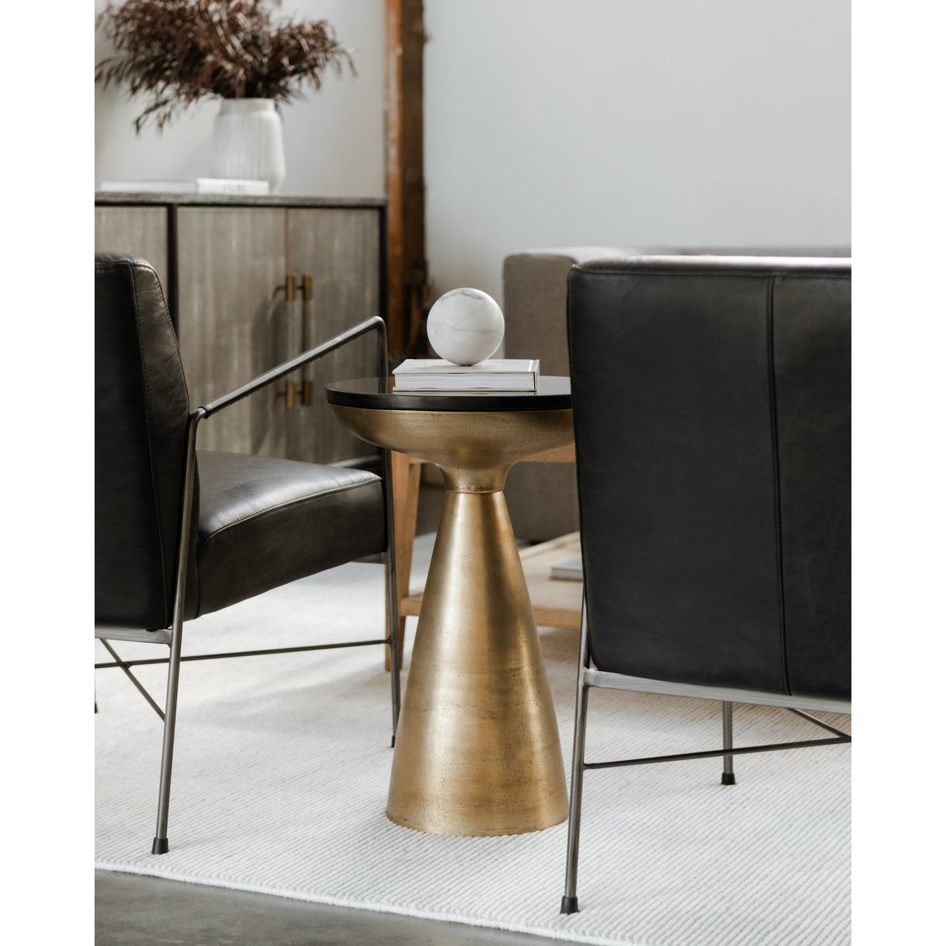 Font Brass Side Table - Ornate Home