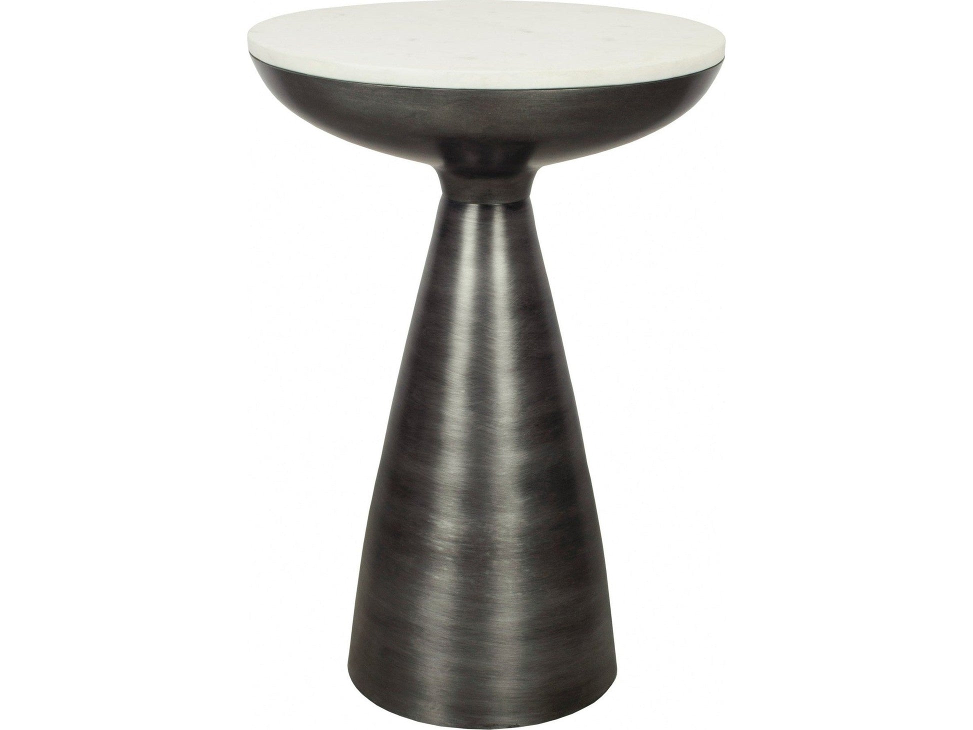 Font White Marble Side Table - Ornate Home