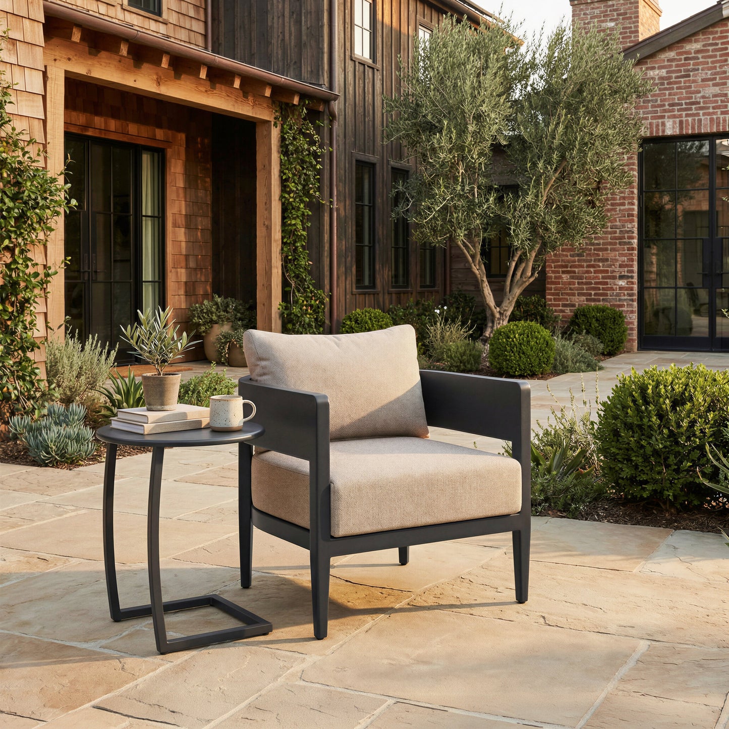 Foret Black Outdoor Armchair - Ornate Home