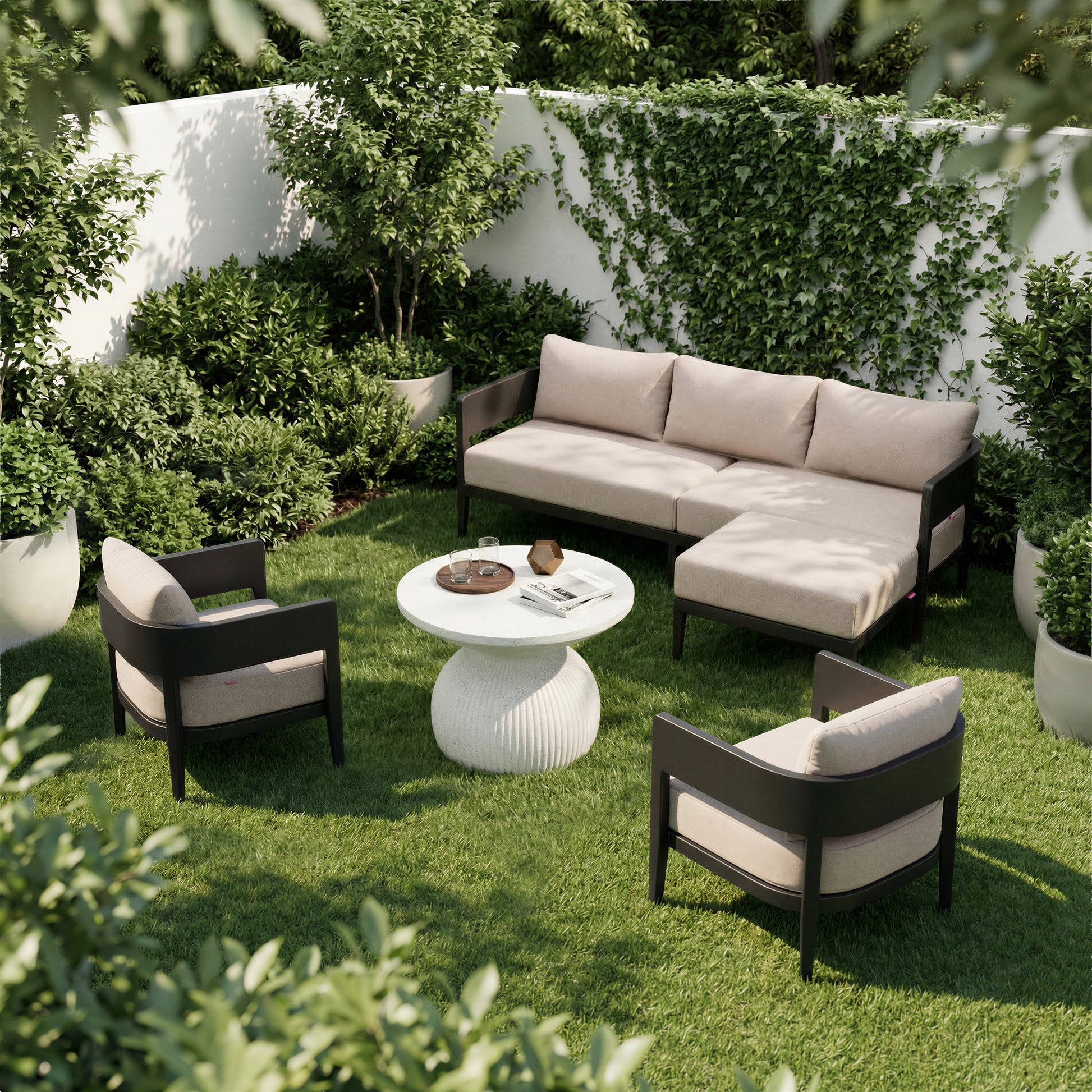 Foret Black Outdoor Armchair - Ornate Home
