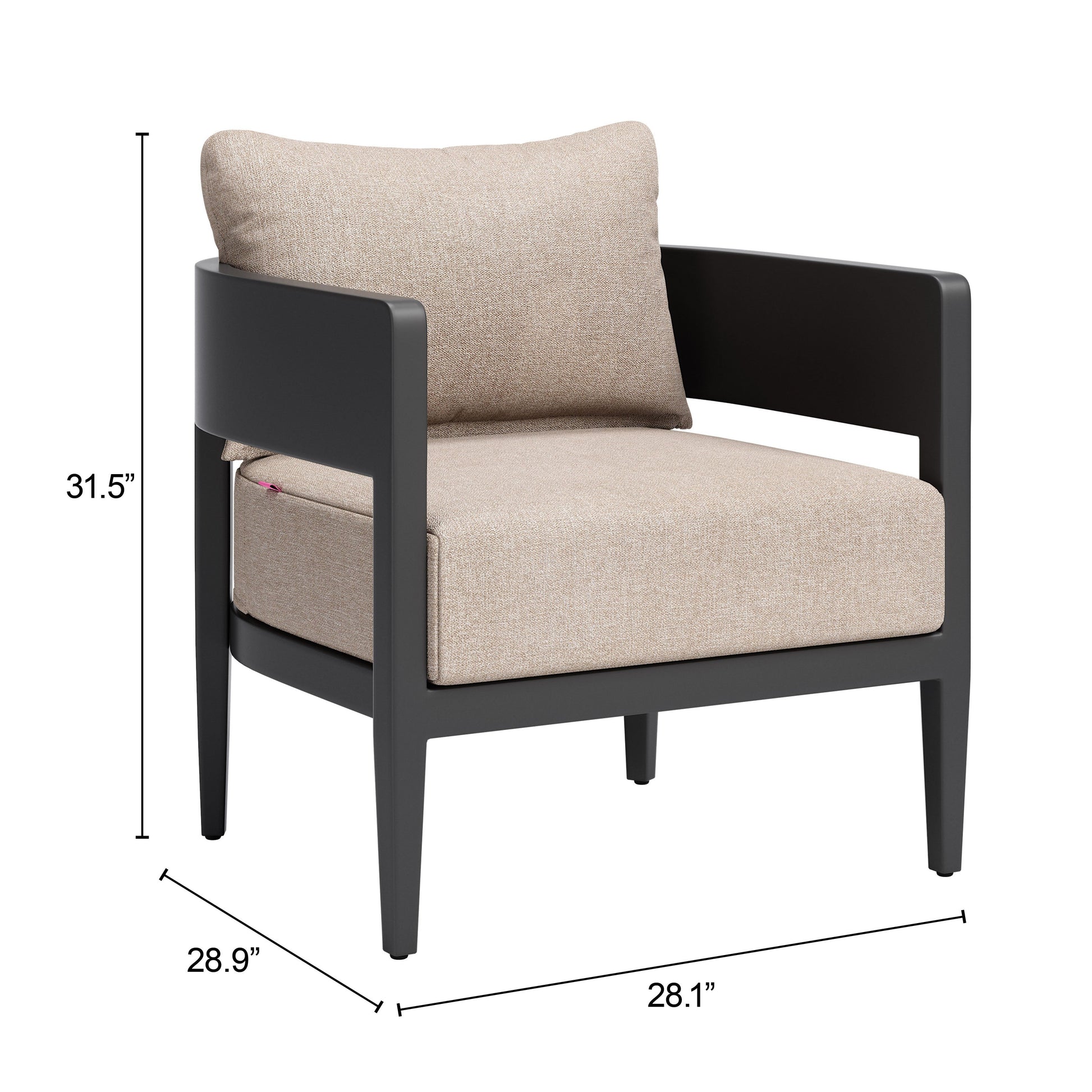 Foret Black Outdoor Armchair - Ornate Home
