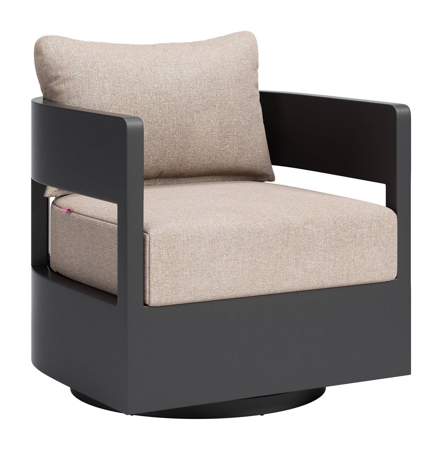 Foret Black Outdoor Swivel Chair - Ornate Home