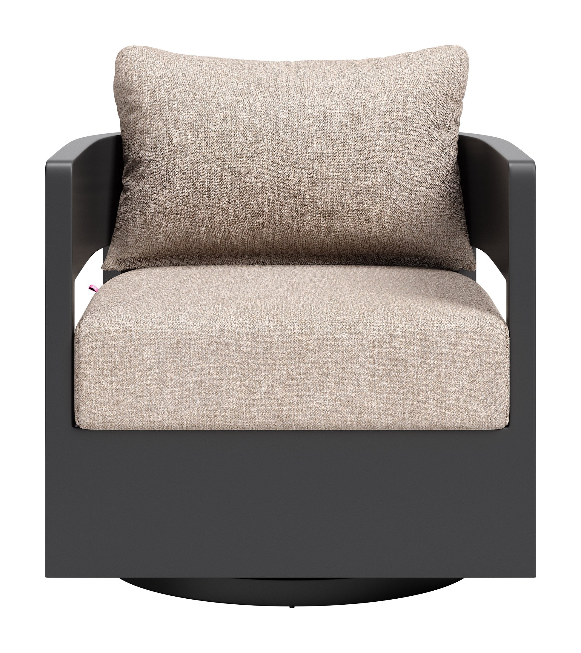 Foret Black Outdoor Swivel Chair - Ornate Home