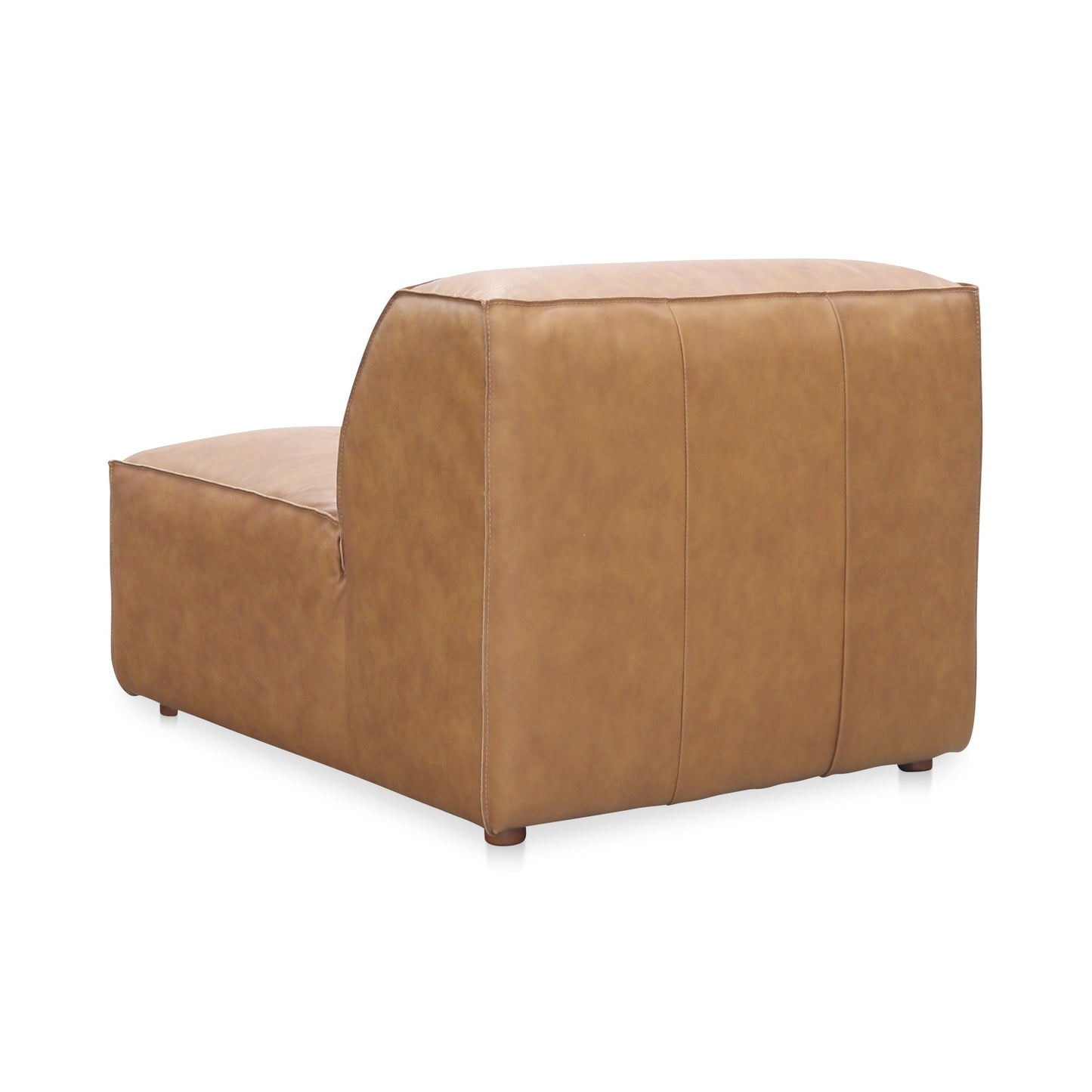 Form Tan Leather Slipper Chair - Ornate Home