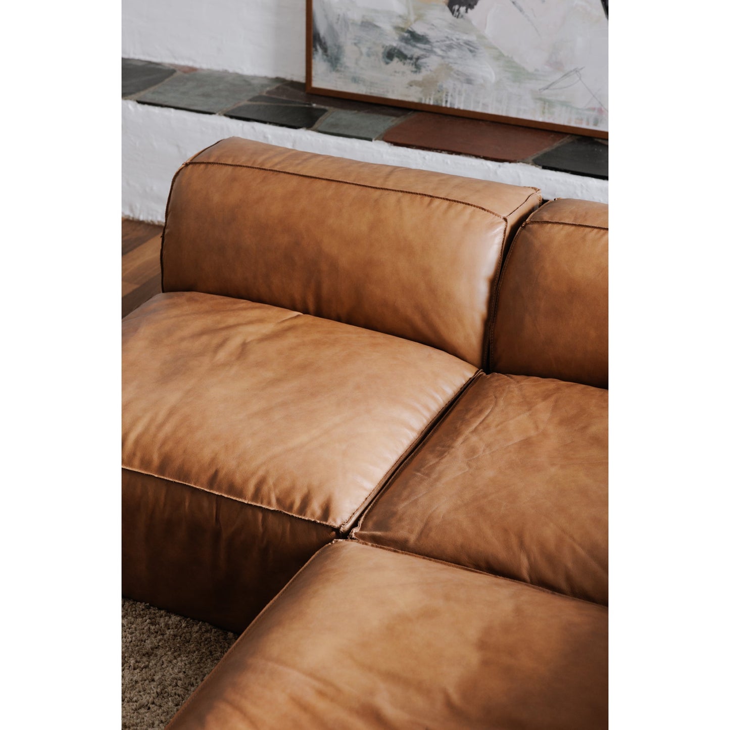 Form Tan Leather Slipper Chair - Ornate Home