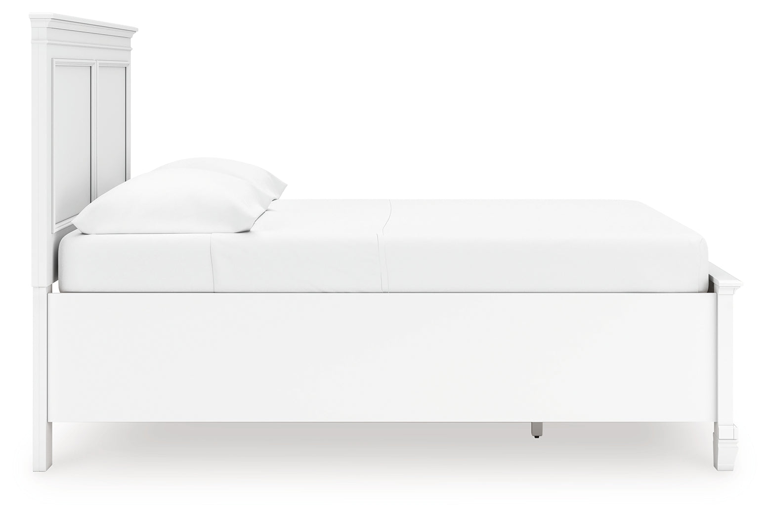 Fortman White Full Panel Storage Bed- Viva Furn