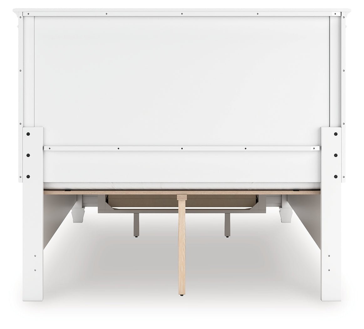 Fortman White Full Panel Storage Bed- Viva Furn