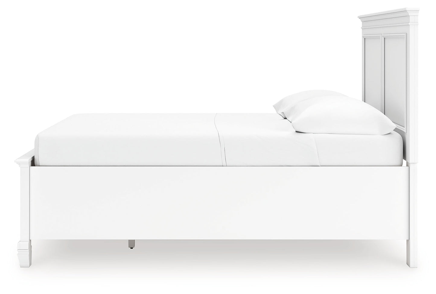 Fortman White Full Panel Storage Bed- Viva Furn