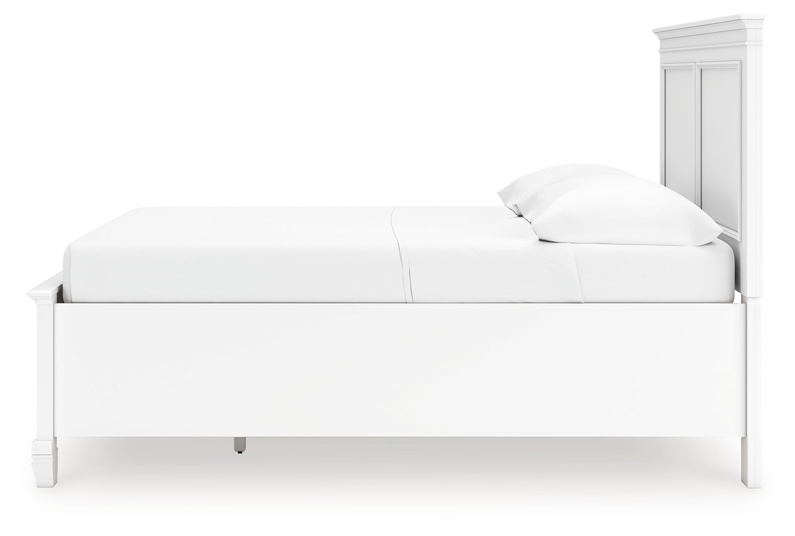 Fortman White Full Panel Storage Bed- Viva Furn