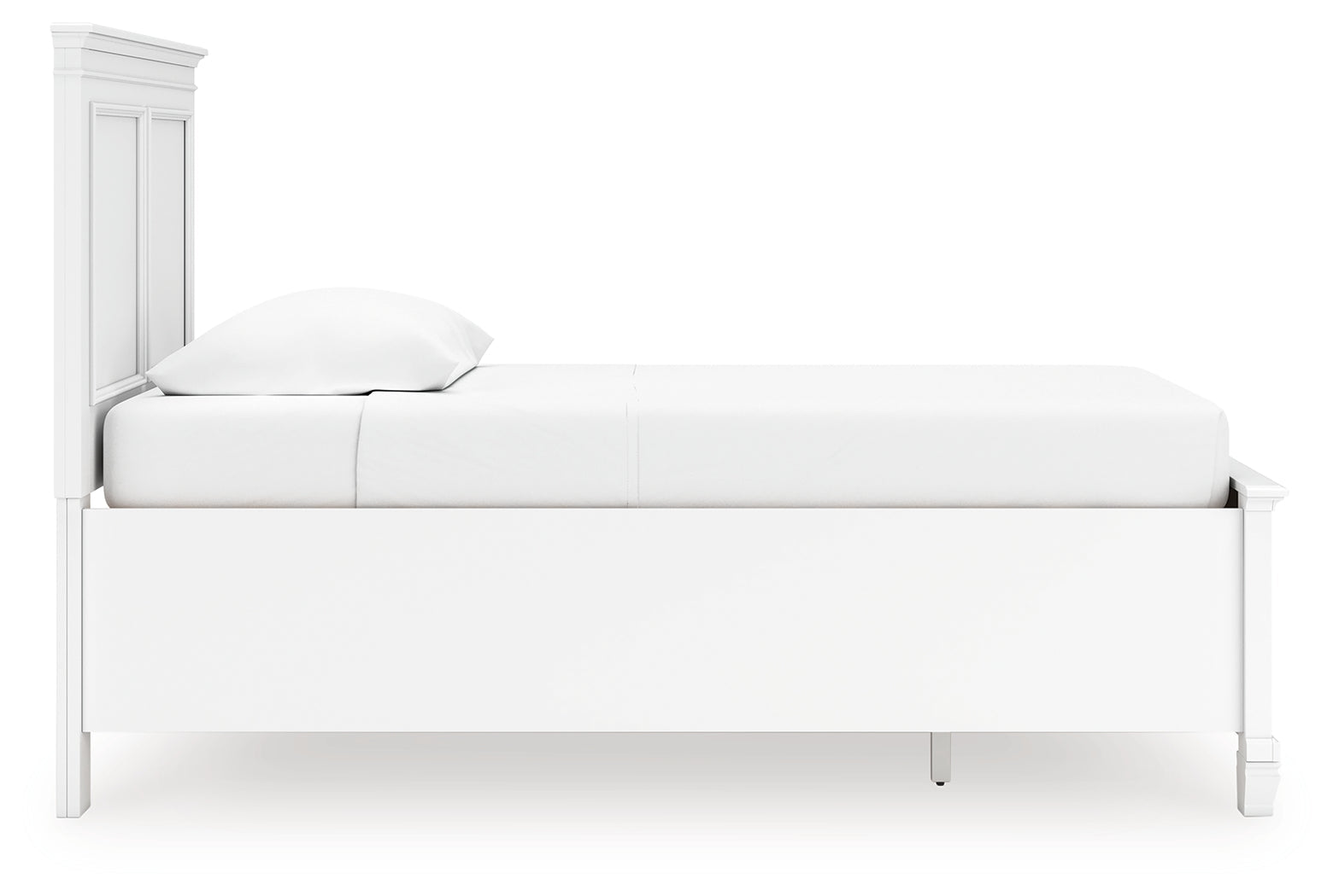 Fortman White Twin Panel Storage Bed- Viva Furn