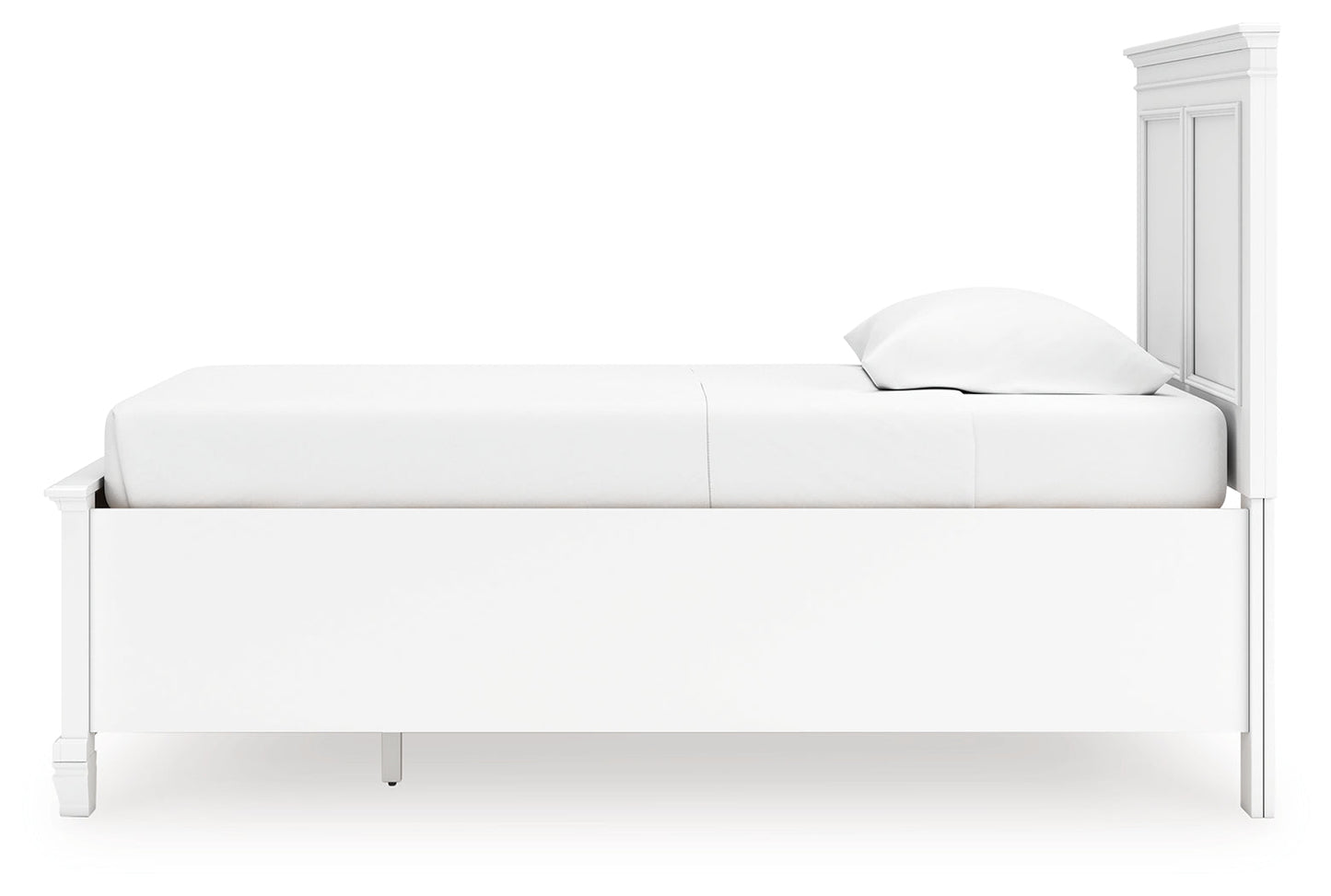 Fortman White Twin Panel Storage Bed- Viva Furn