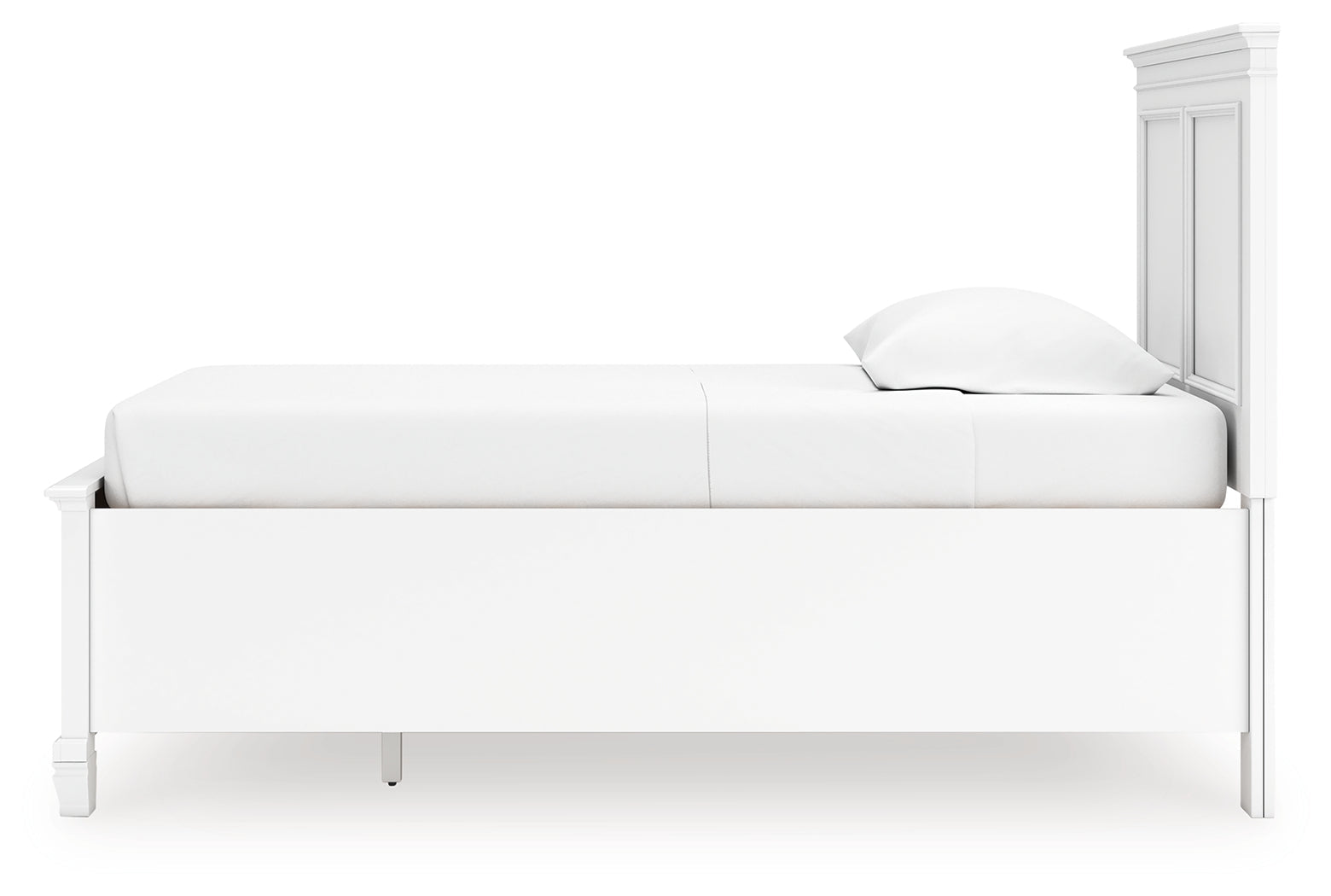 Fortman White Twin Panel Storage Bed- Viva Furn