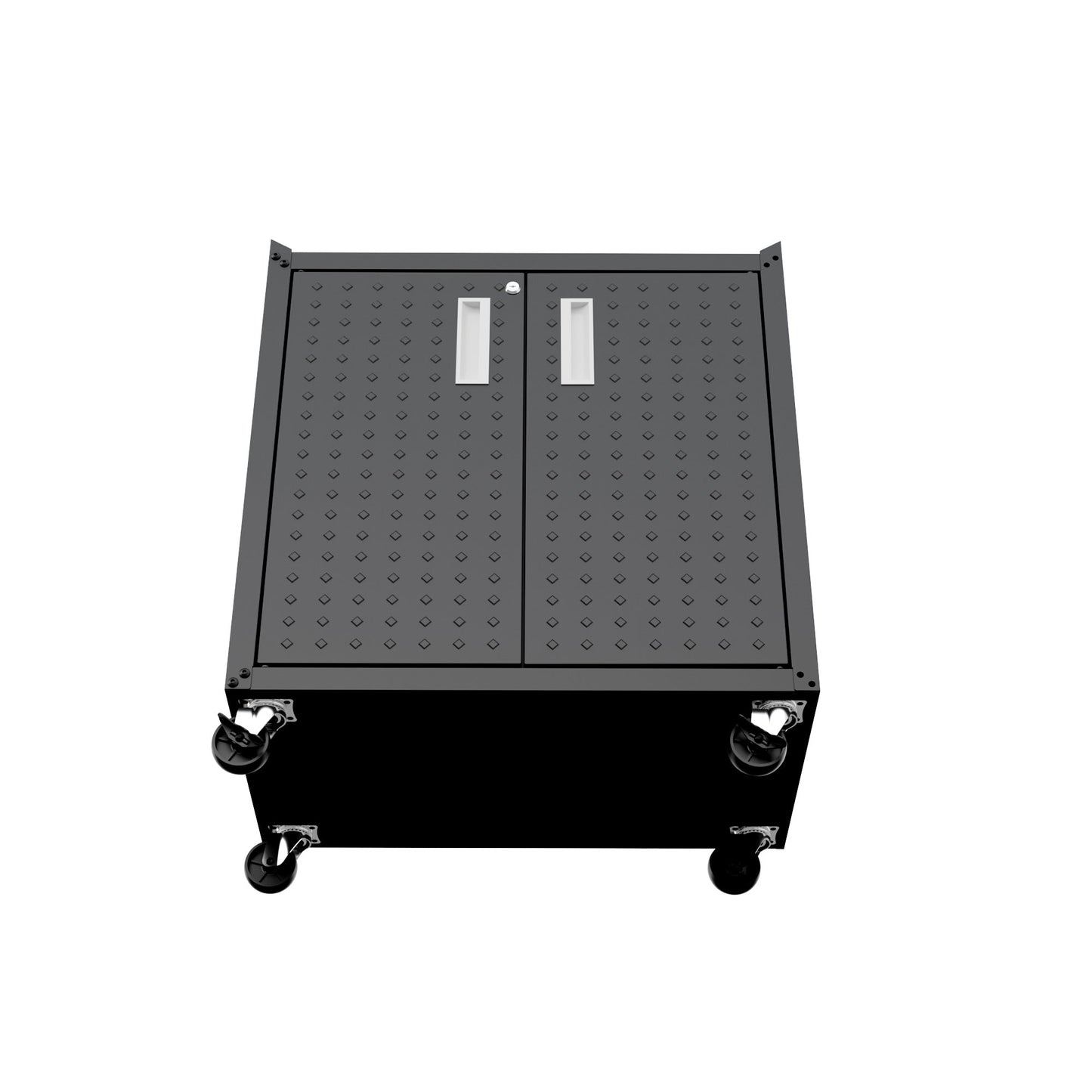 Fortress 31.5" Mobile Garage Cabinet with Shelves in Charcoal Grey - Ornate Home